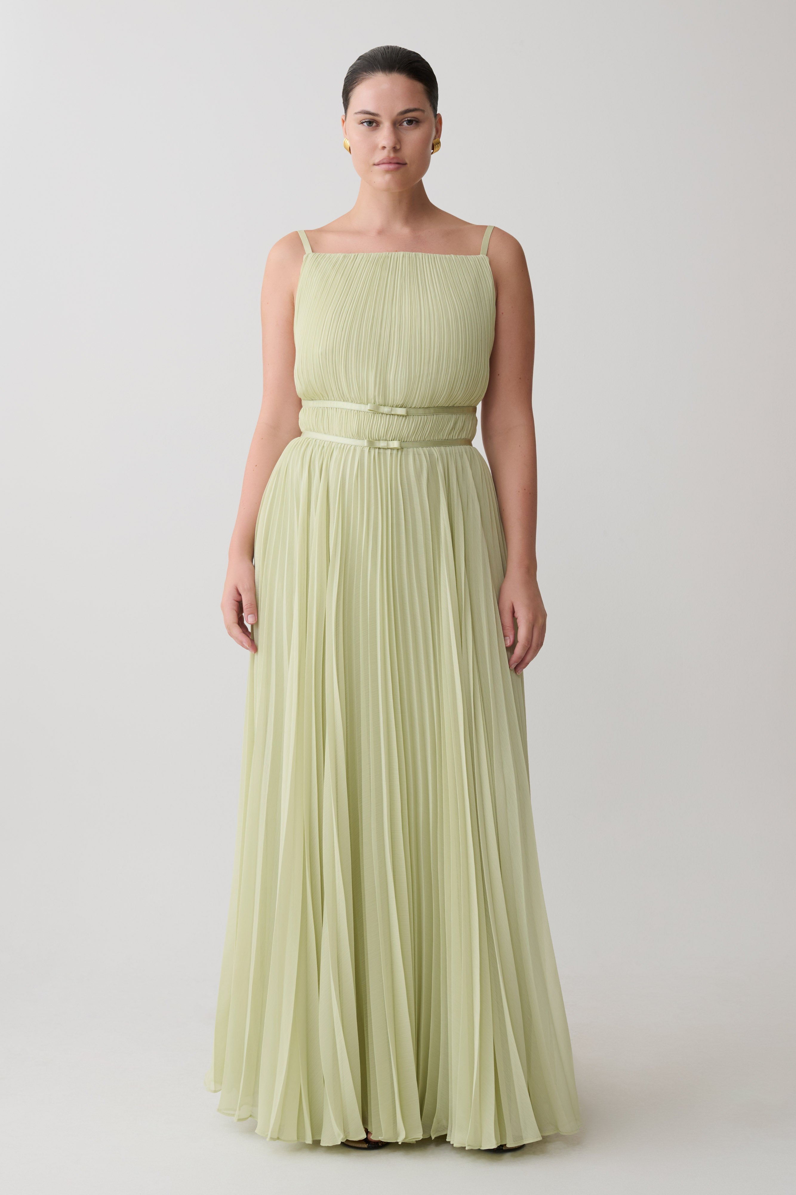 Clarisse Pleated Maxi Dress