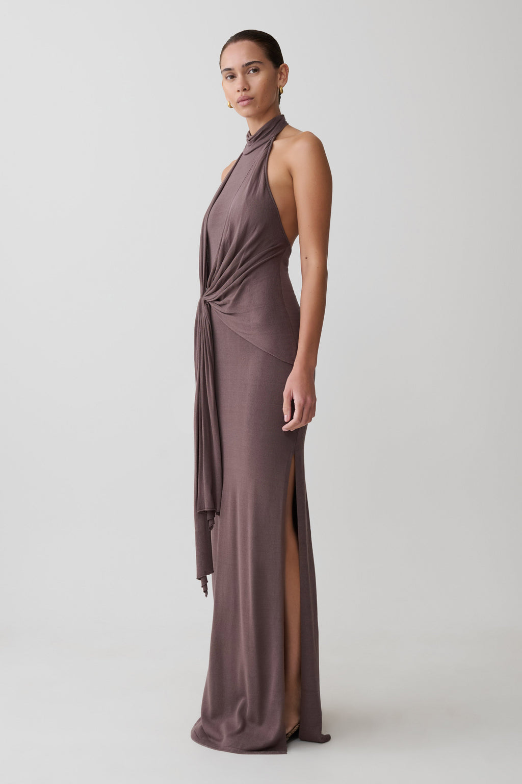 Cindylou Halter Knit Maxi Dress