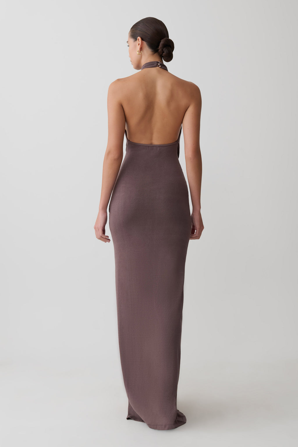 Cindylou Halter Knit Maxi Dress