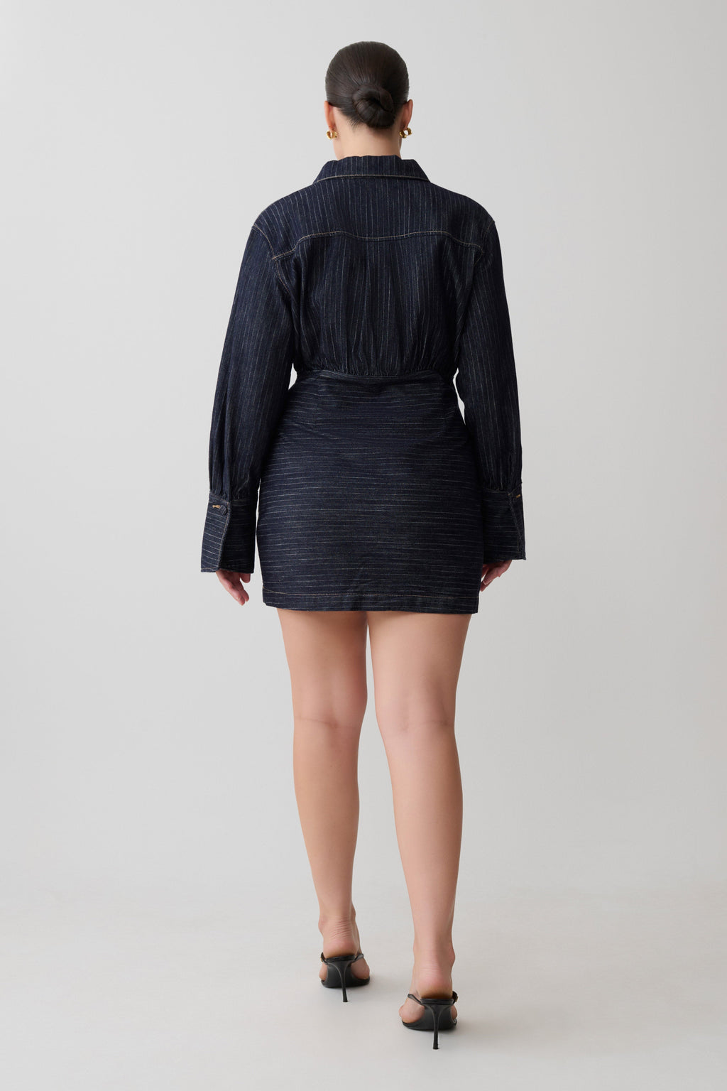 Zarah Denim Long Sleeve Mini Dress