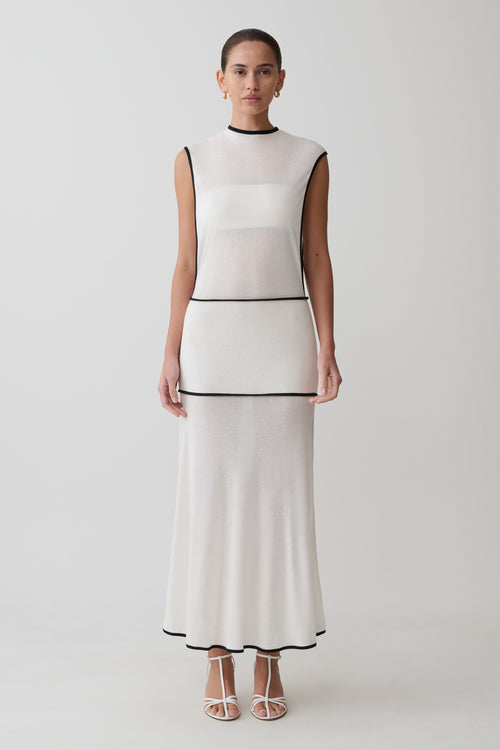 Aris Sleeveless Sheer Maxi Dress