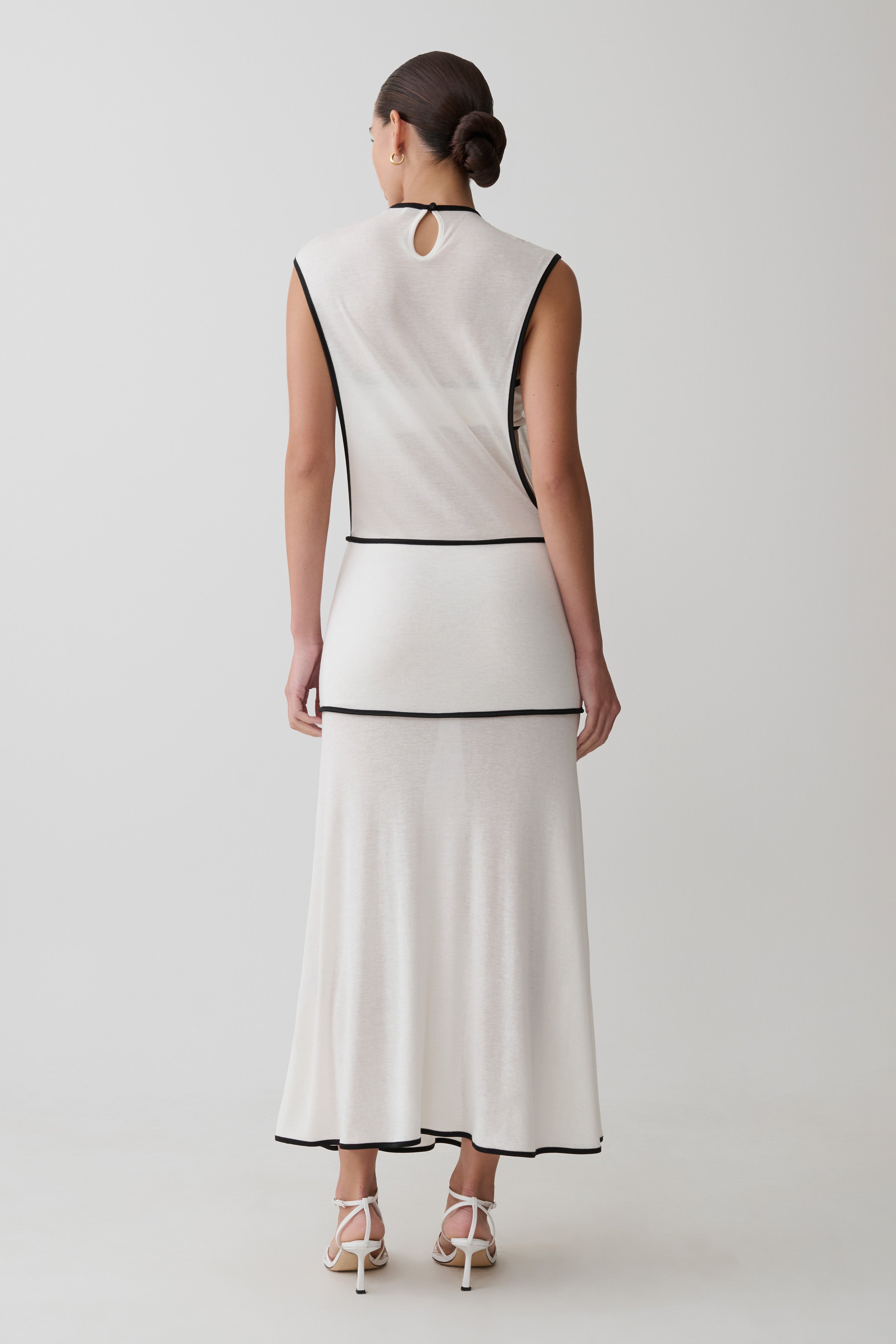Aris Sleeveless Sheer Maxi Dress