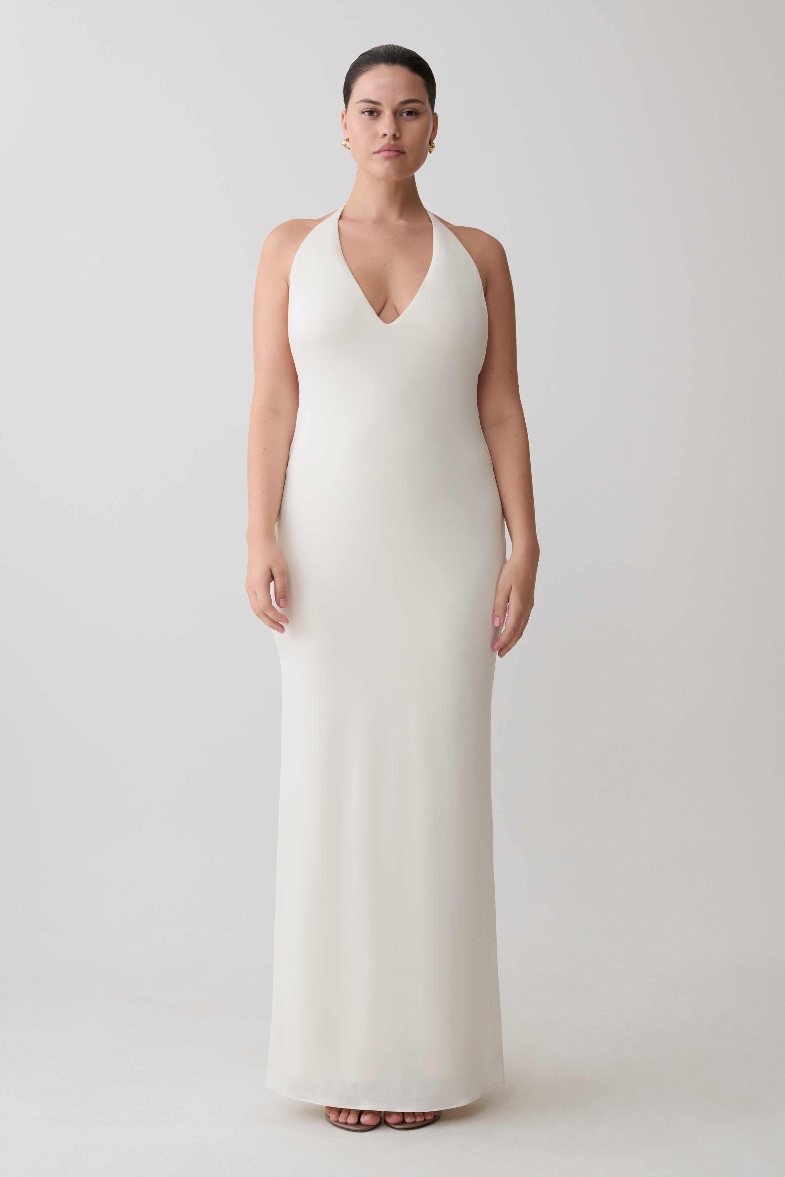 Hana Slinky Plunge Maxi Dress