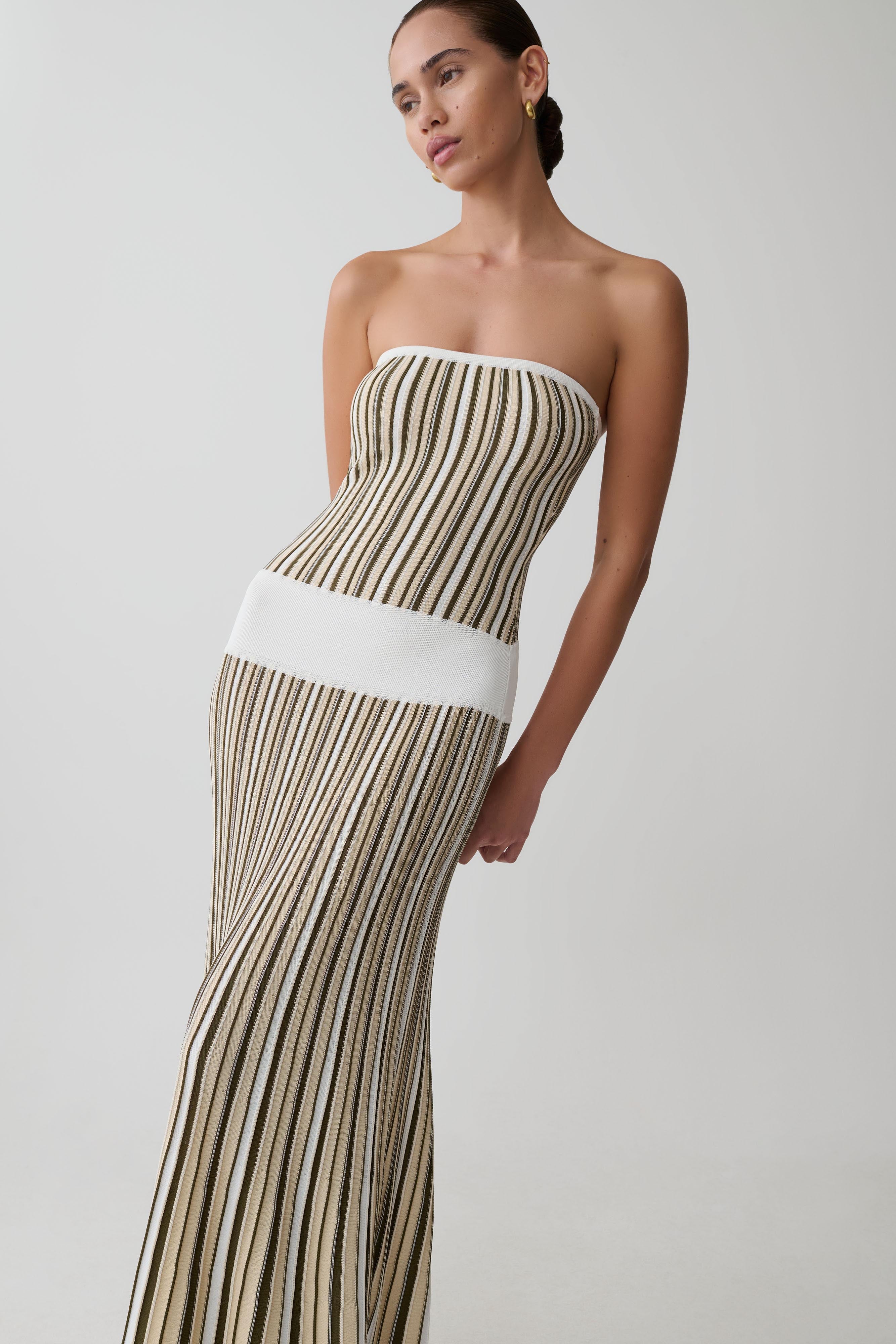 Joyce Stripe Maxi Knit Dress