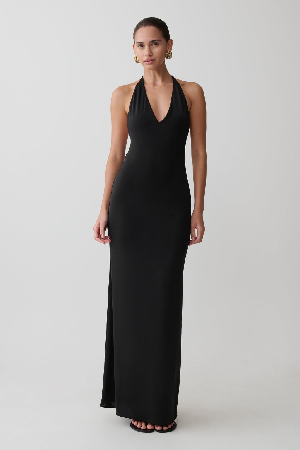 Hana Slinky Plunge Maxi Dress