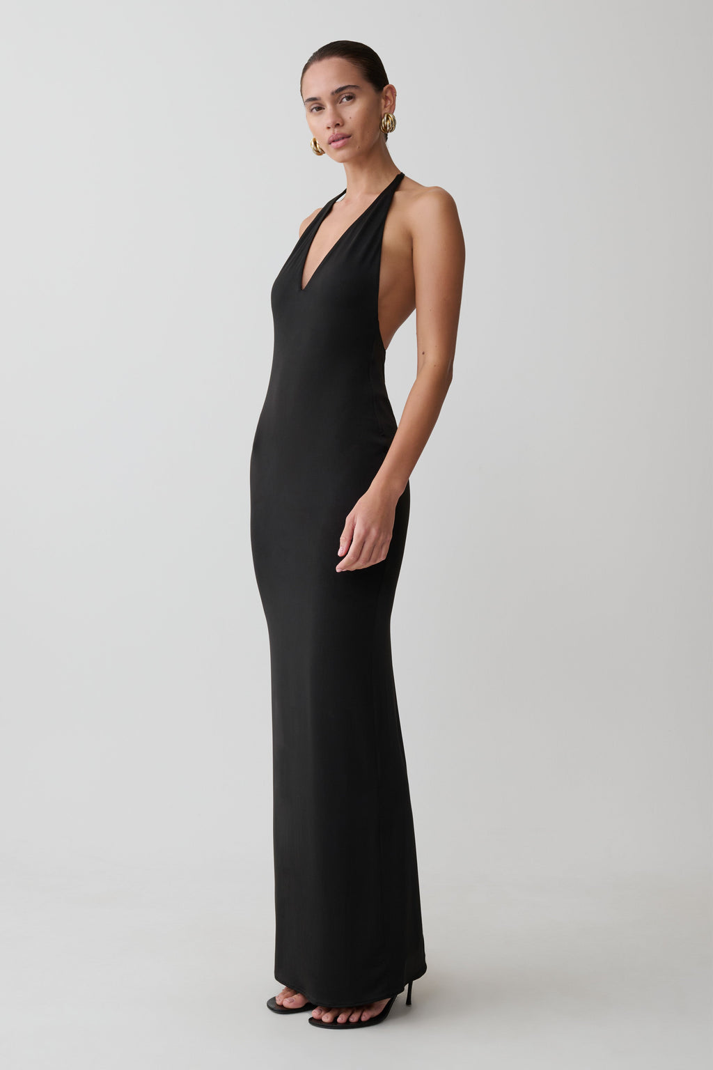 Hana Slinky Plunge Maxi Dress