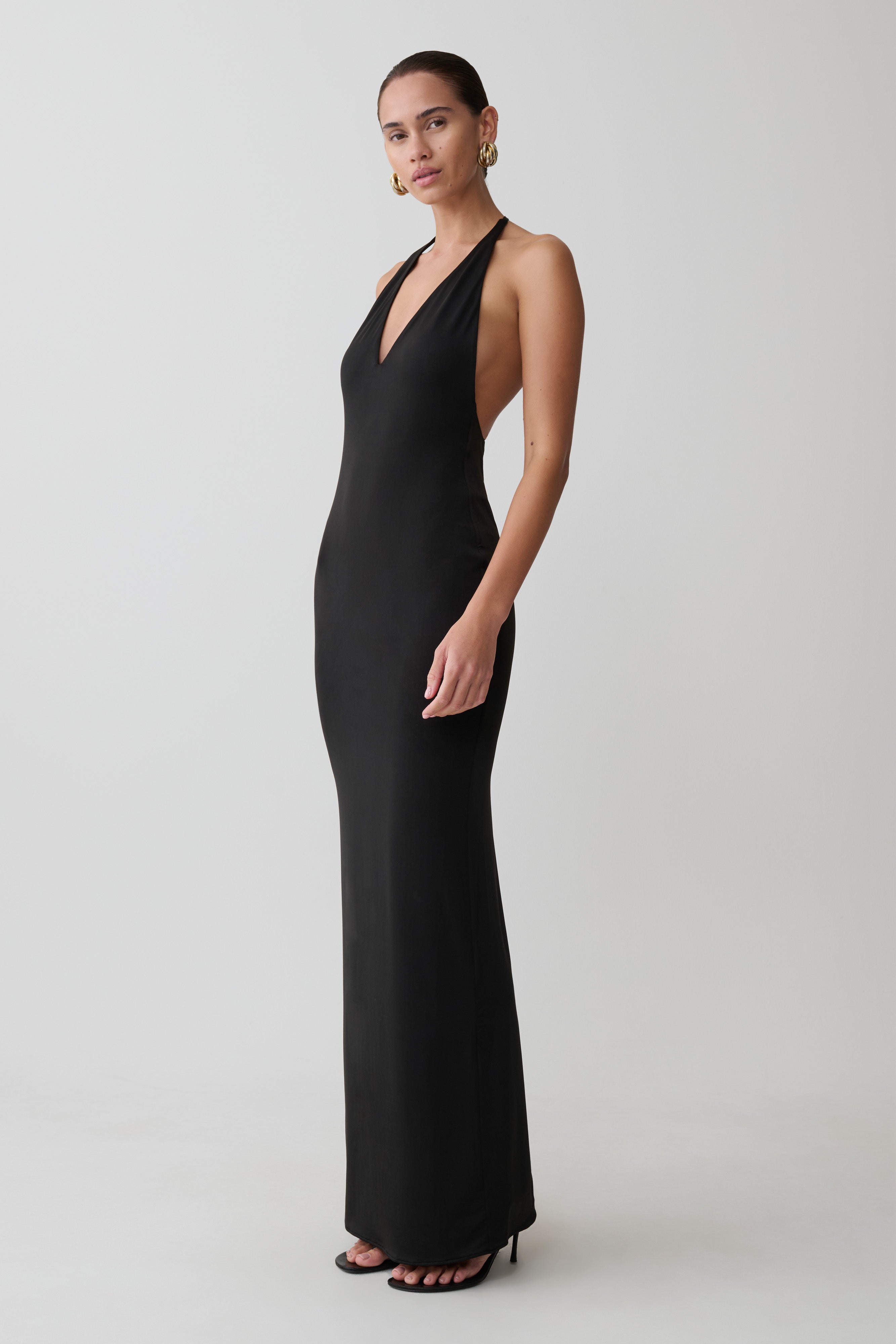 Hana Slinky Plunge Maxi Dress