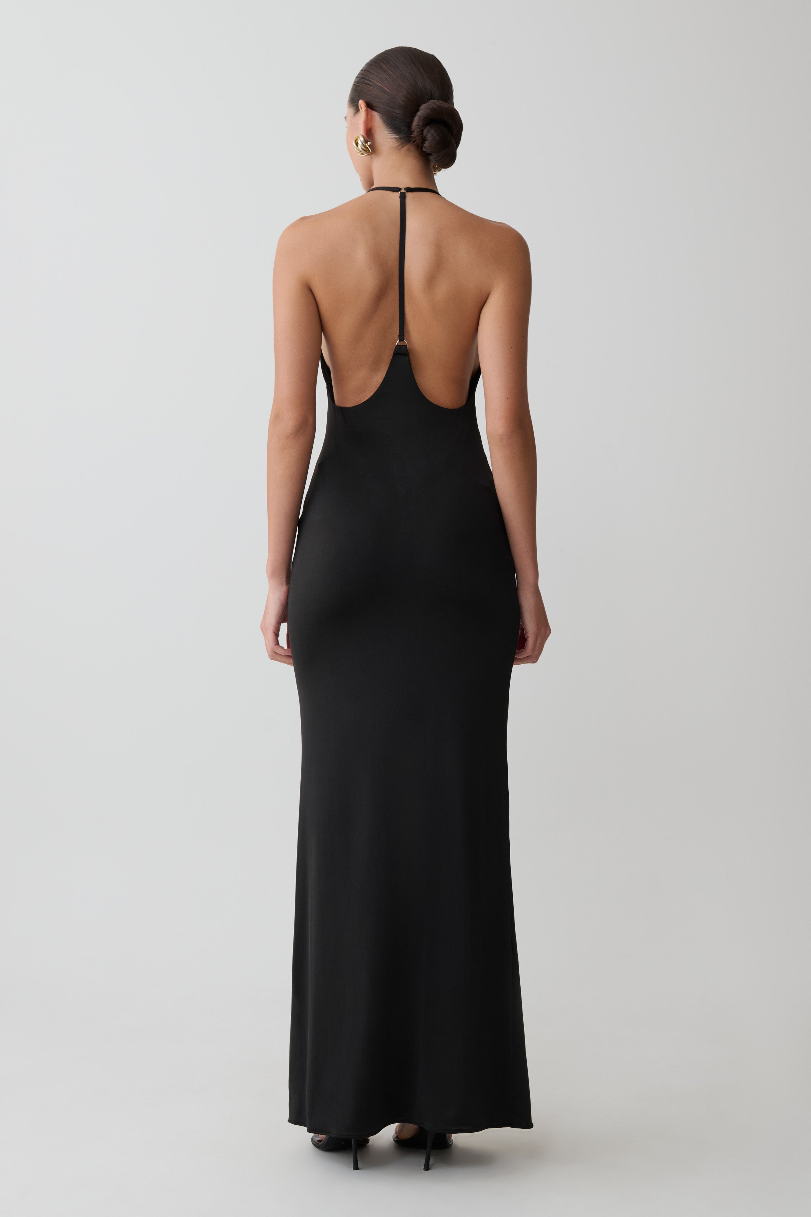 Hana Slinky Plunge Maxi Dress