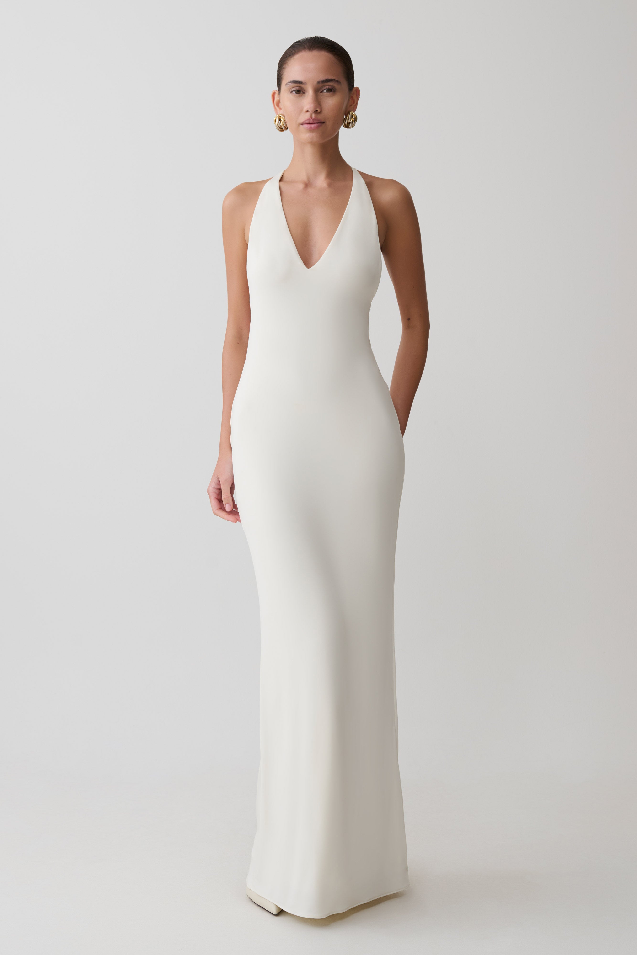 Hana Slinky Plunge Maxi Dress