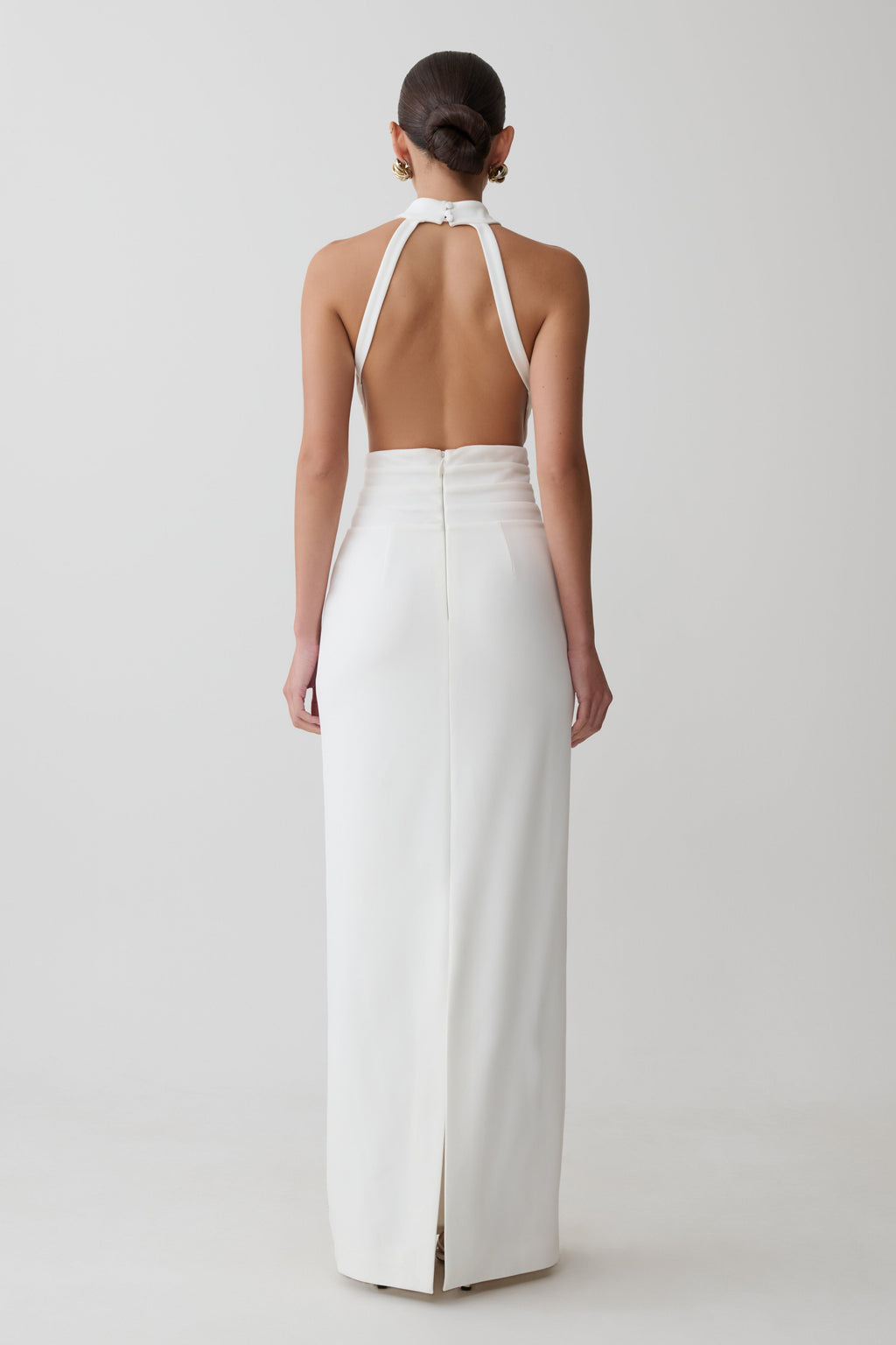 Elan Stretch Crepe Maxi Dress