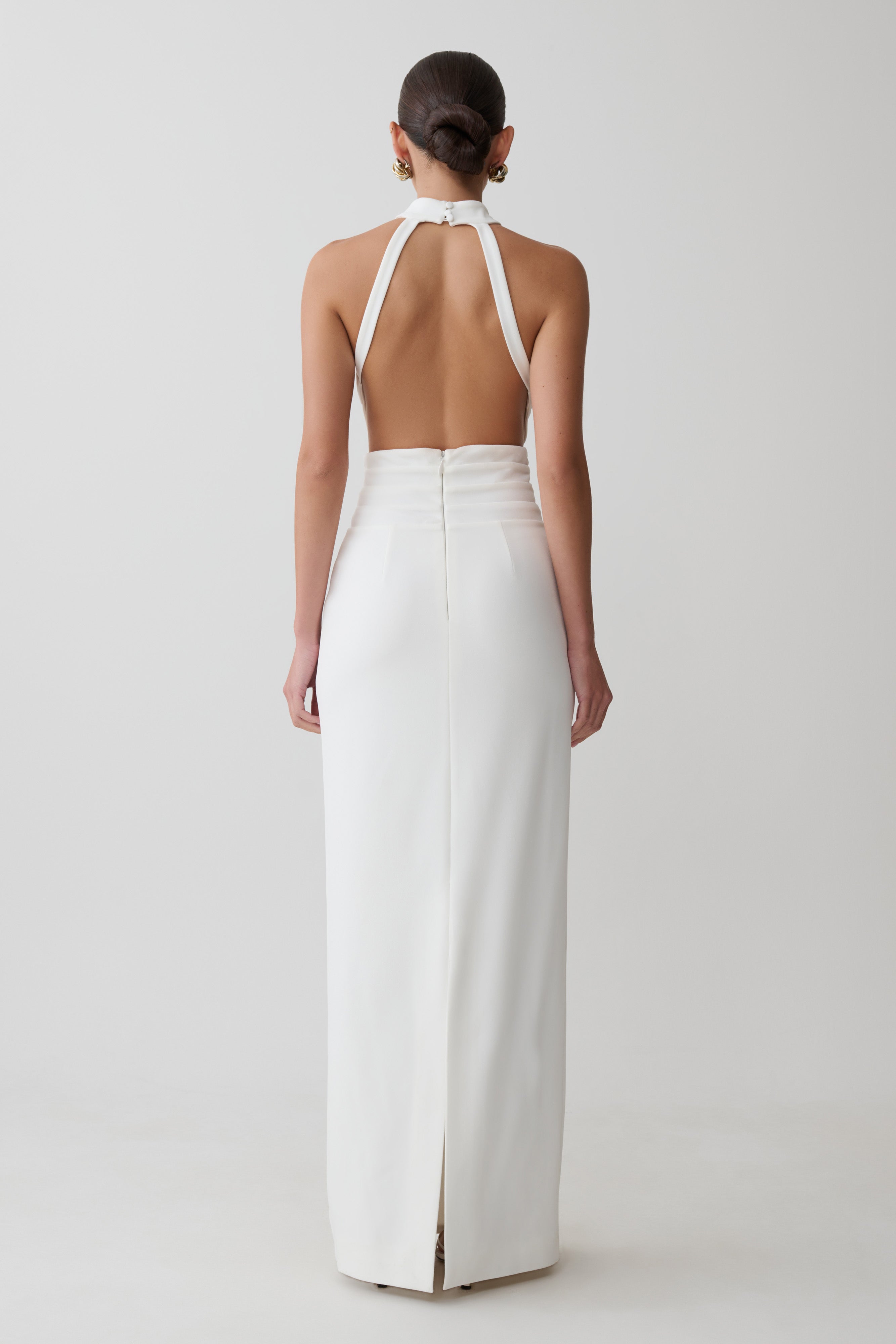 Elan Stretch Crepe Maxi Dress