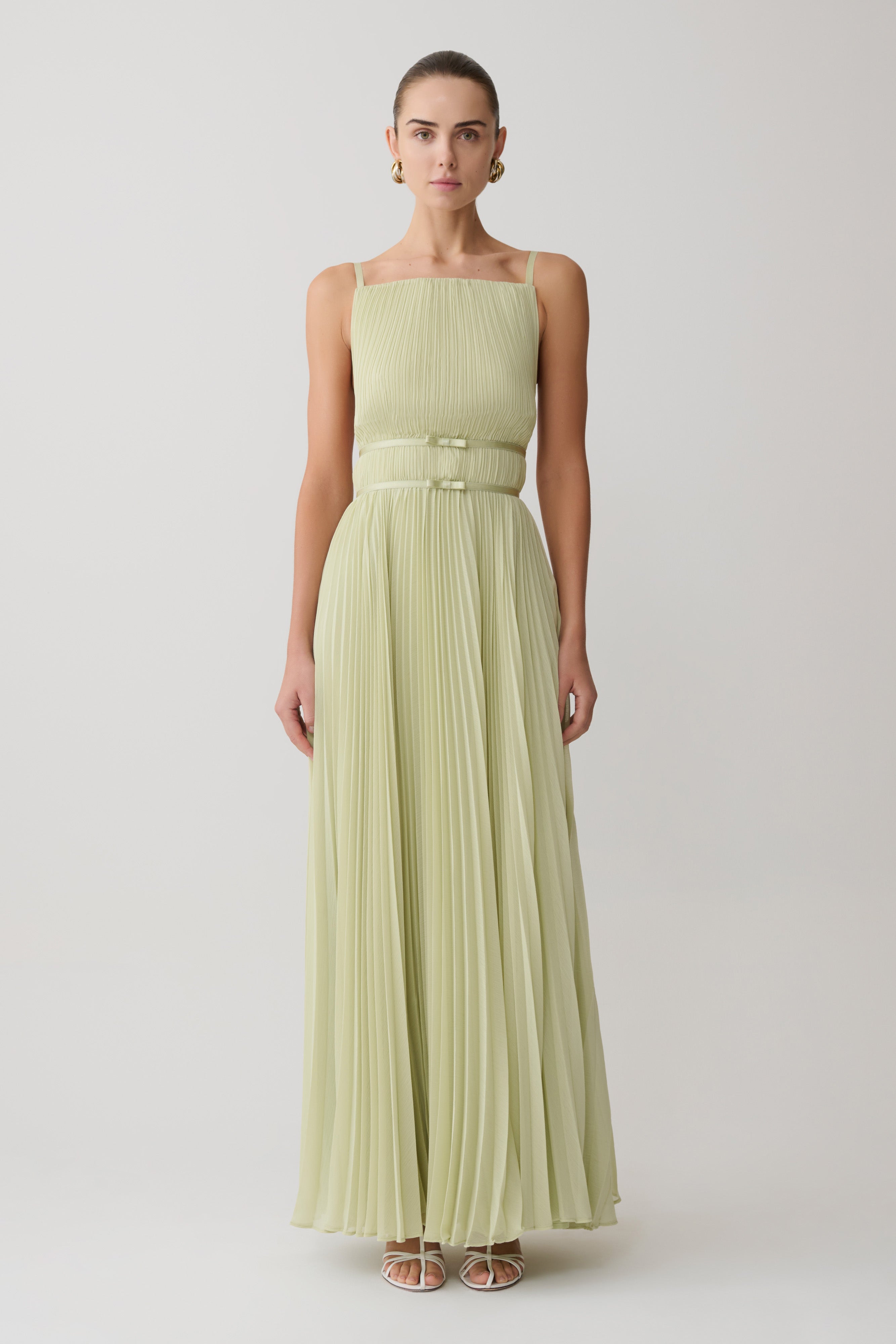 Clarisse Pleated Maxi Dress
