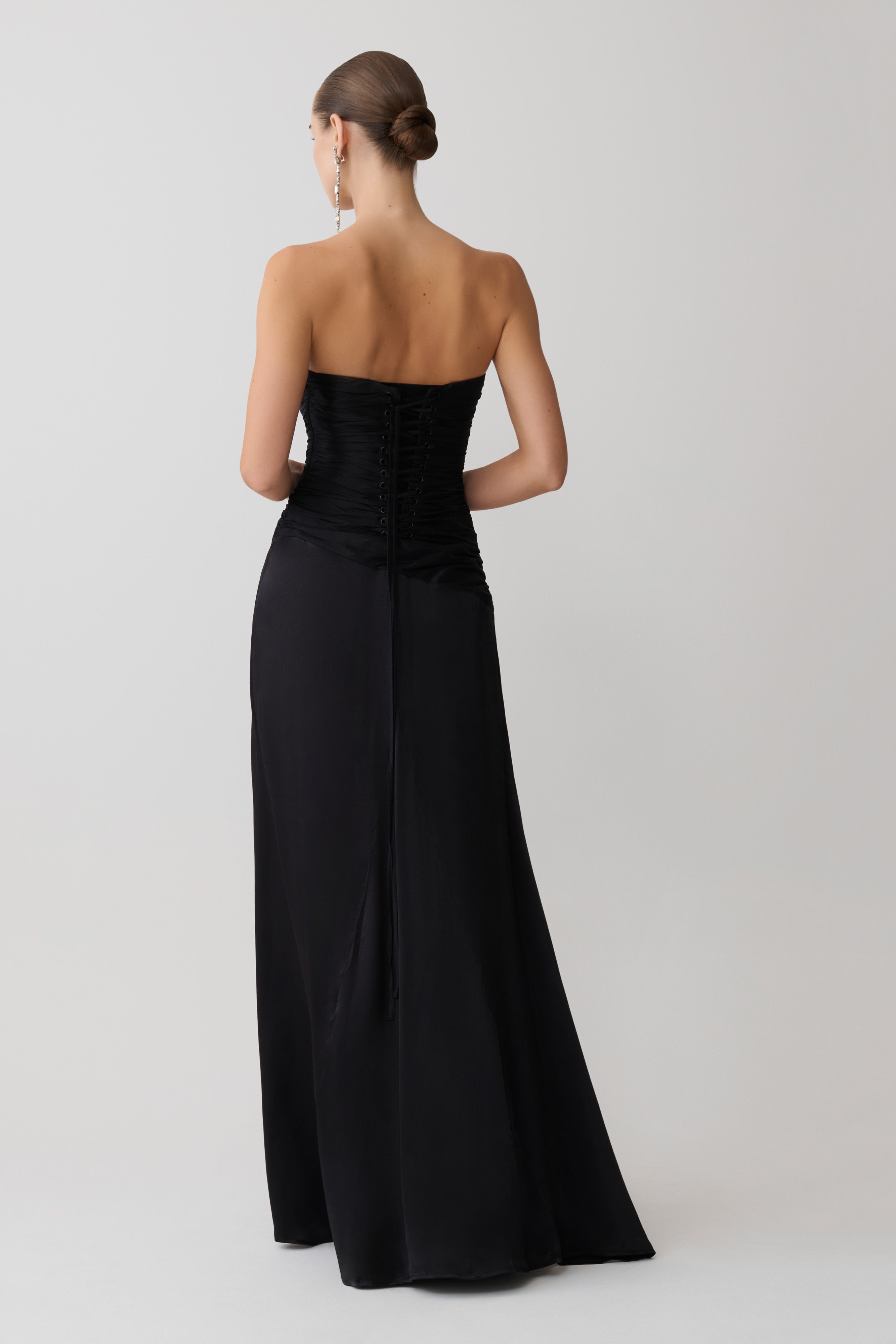 Serena Strapless Taffeta Maxi Dress