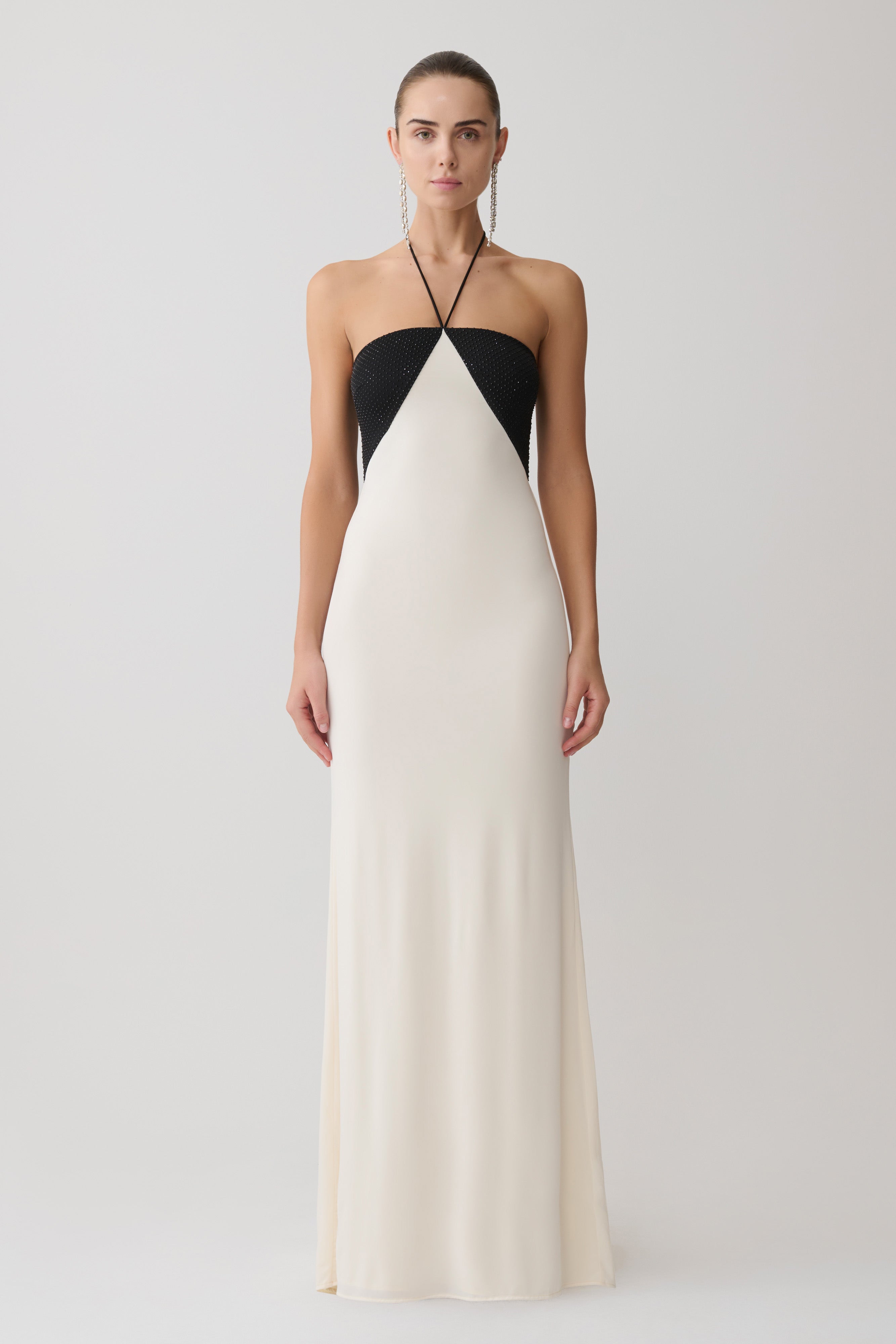 Hien Sequin Halter Maxi Dress