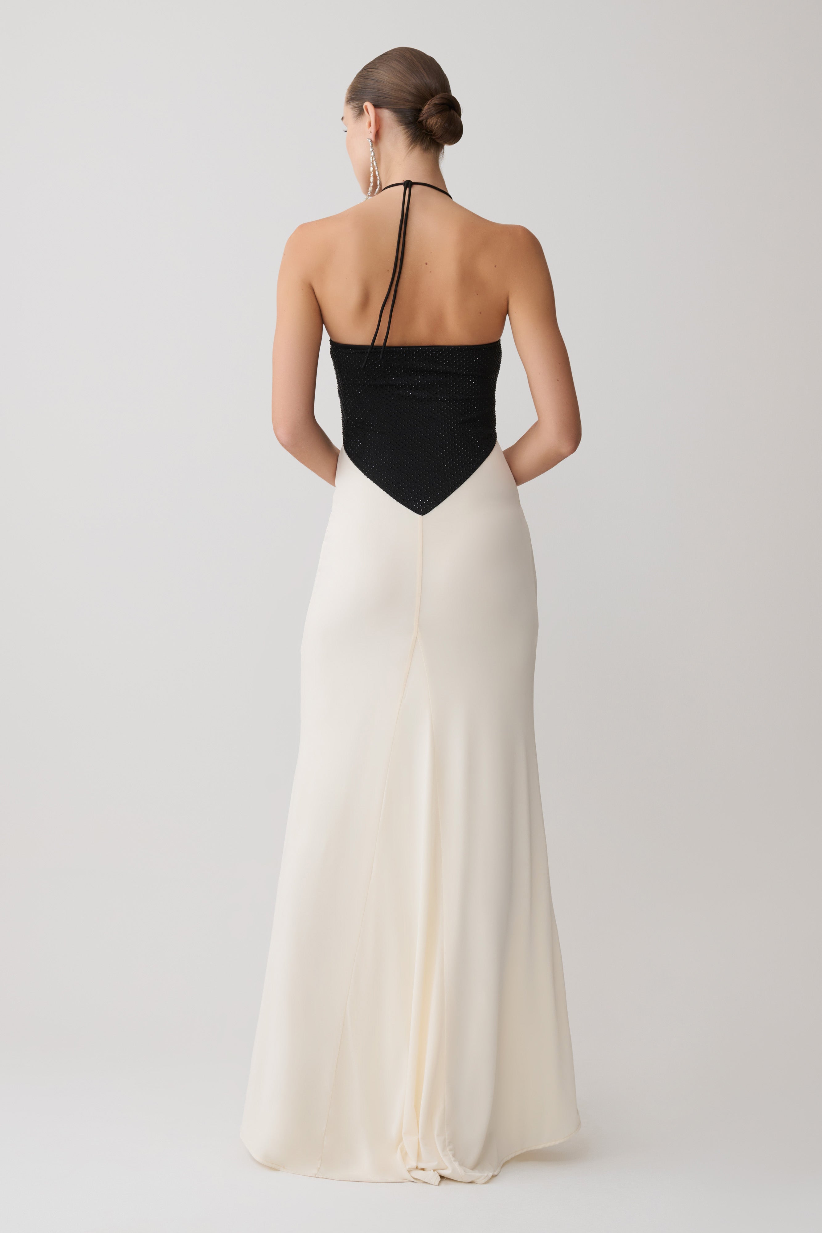 Hien Sequin Halter Maxi Dress