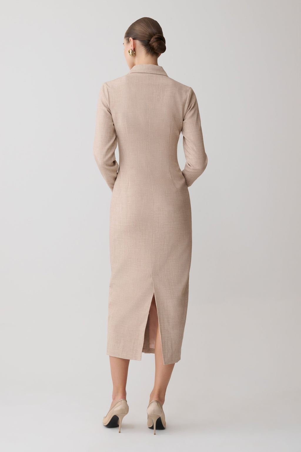 Dorian Fitted Shirt Midi Dress