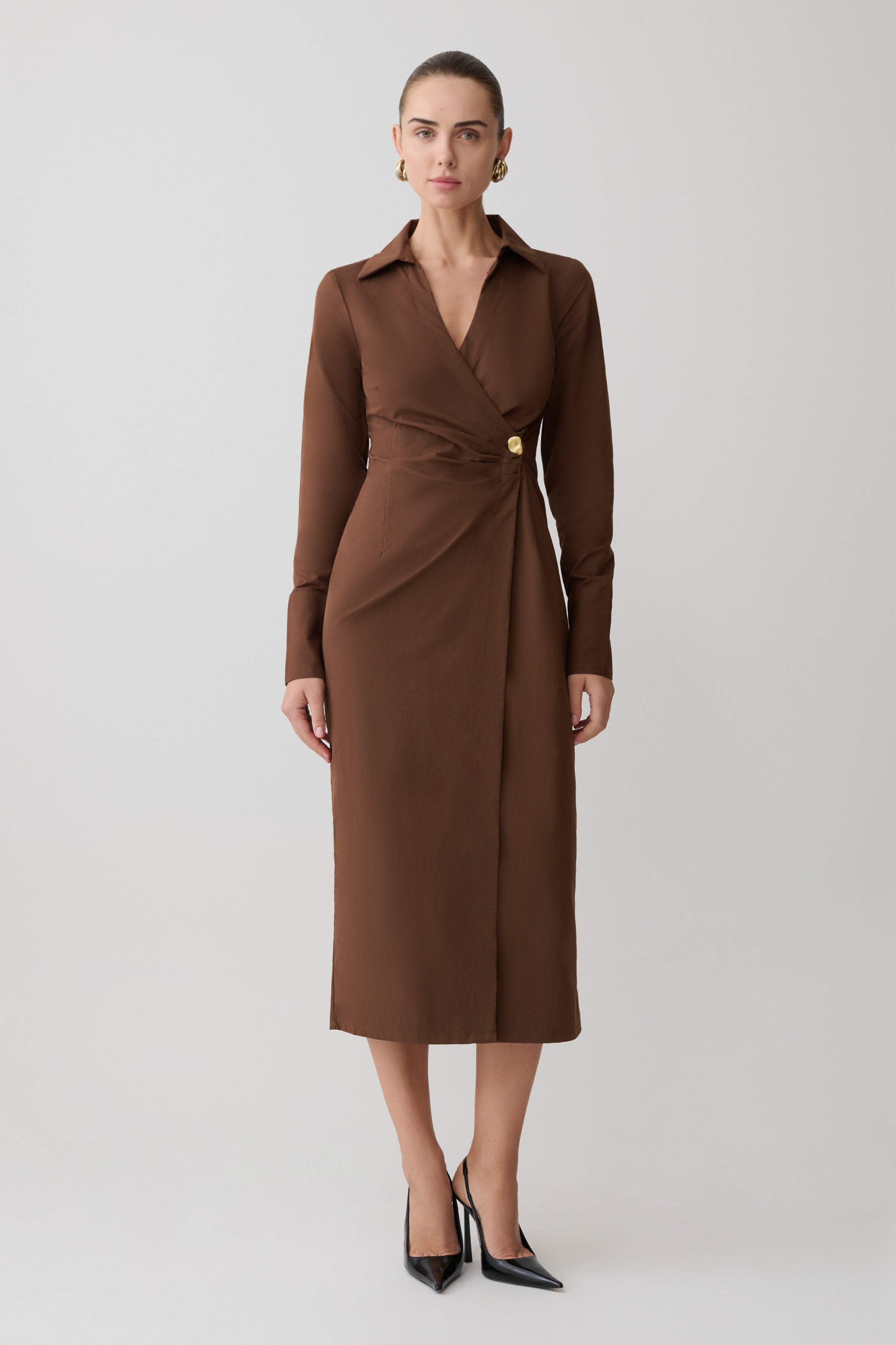 Mikaila Asymmetric Shirt Dress