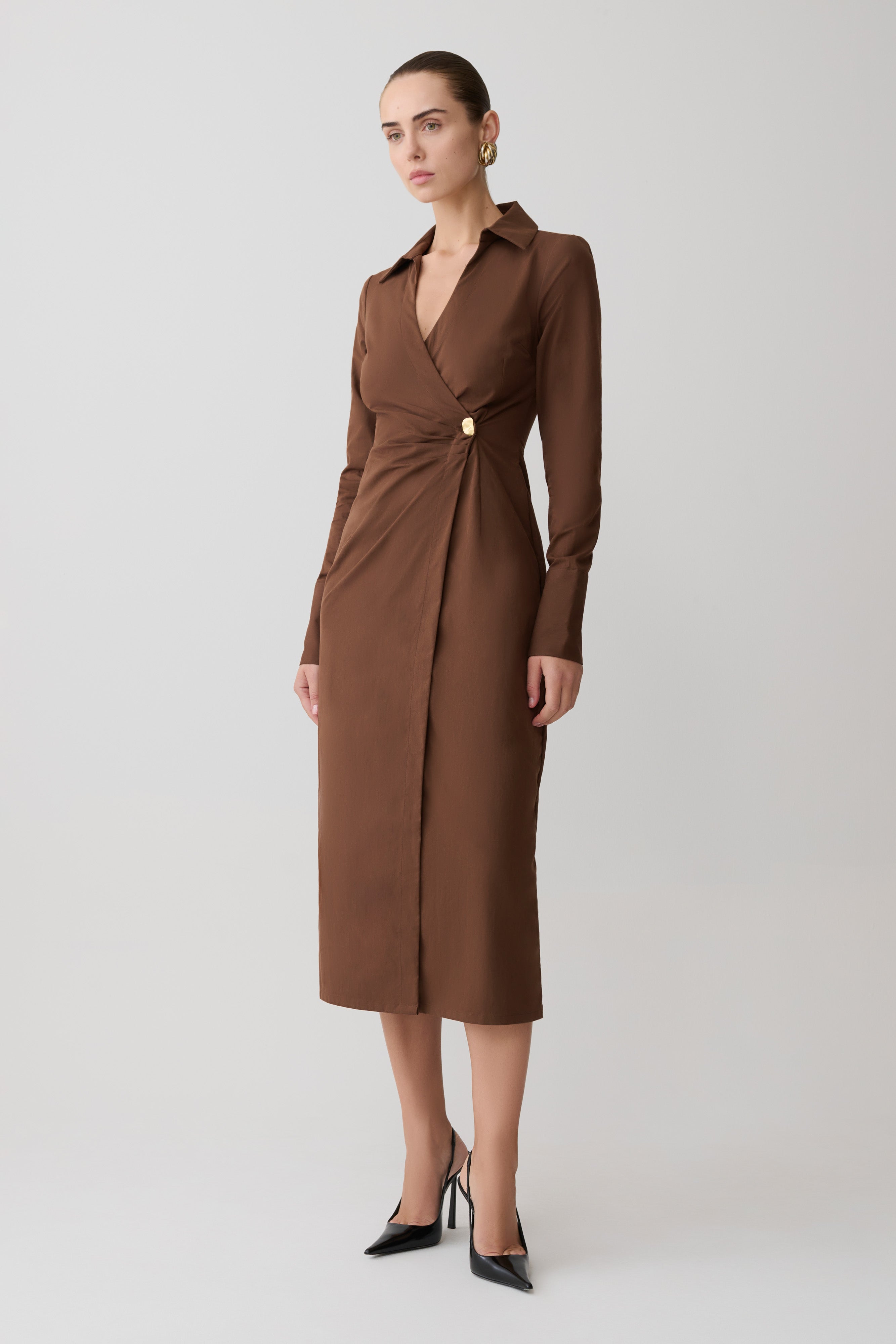 Mikaila Asymmetric Shirt Dress