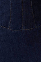 Amila Denim Cupped Maxi Dress in Indigo Blue – Chic&Drifts