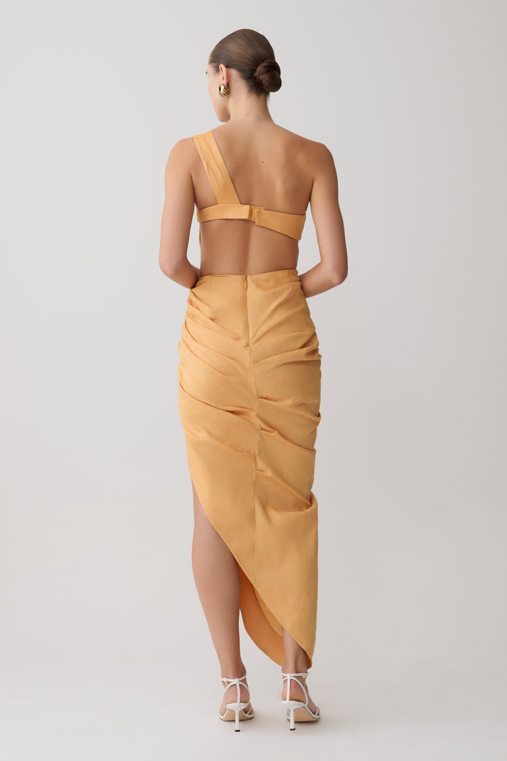 Birgit Linen Midi Dress With Hardware