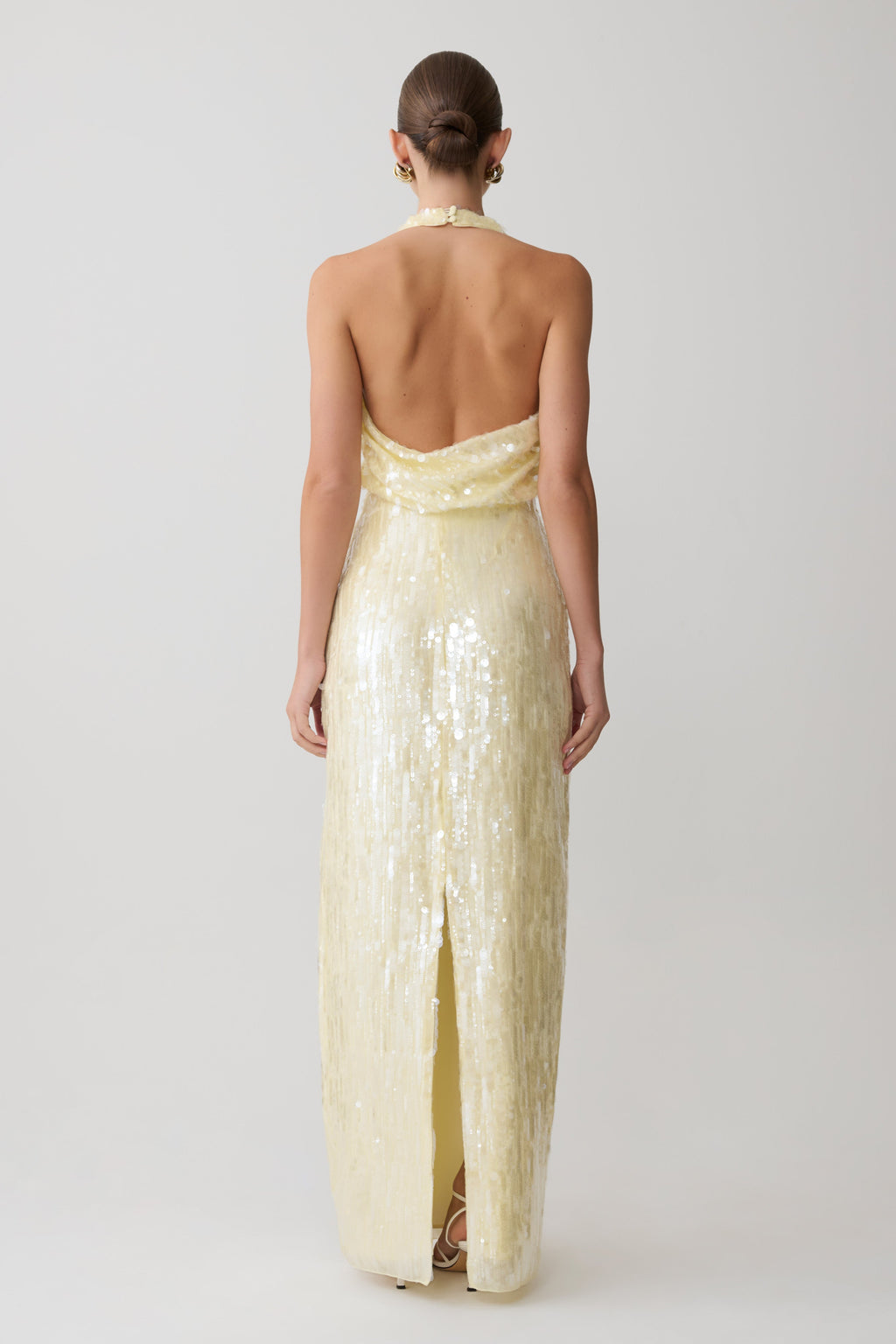 Gertrud Sequin Halter Maxi Dress