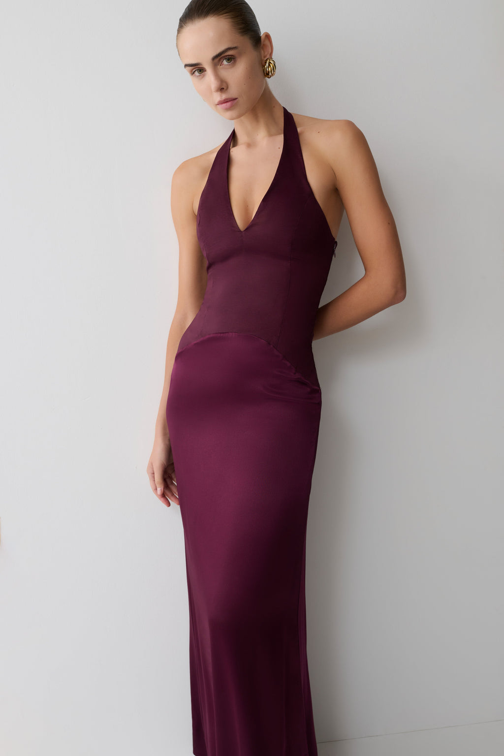 Maura Taffeta And Satin Maxi Dress