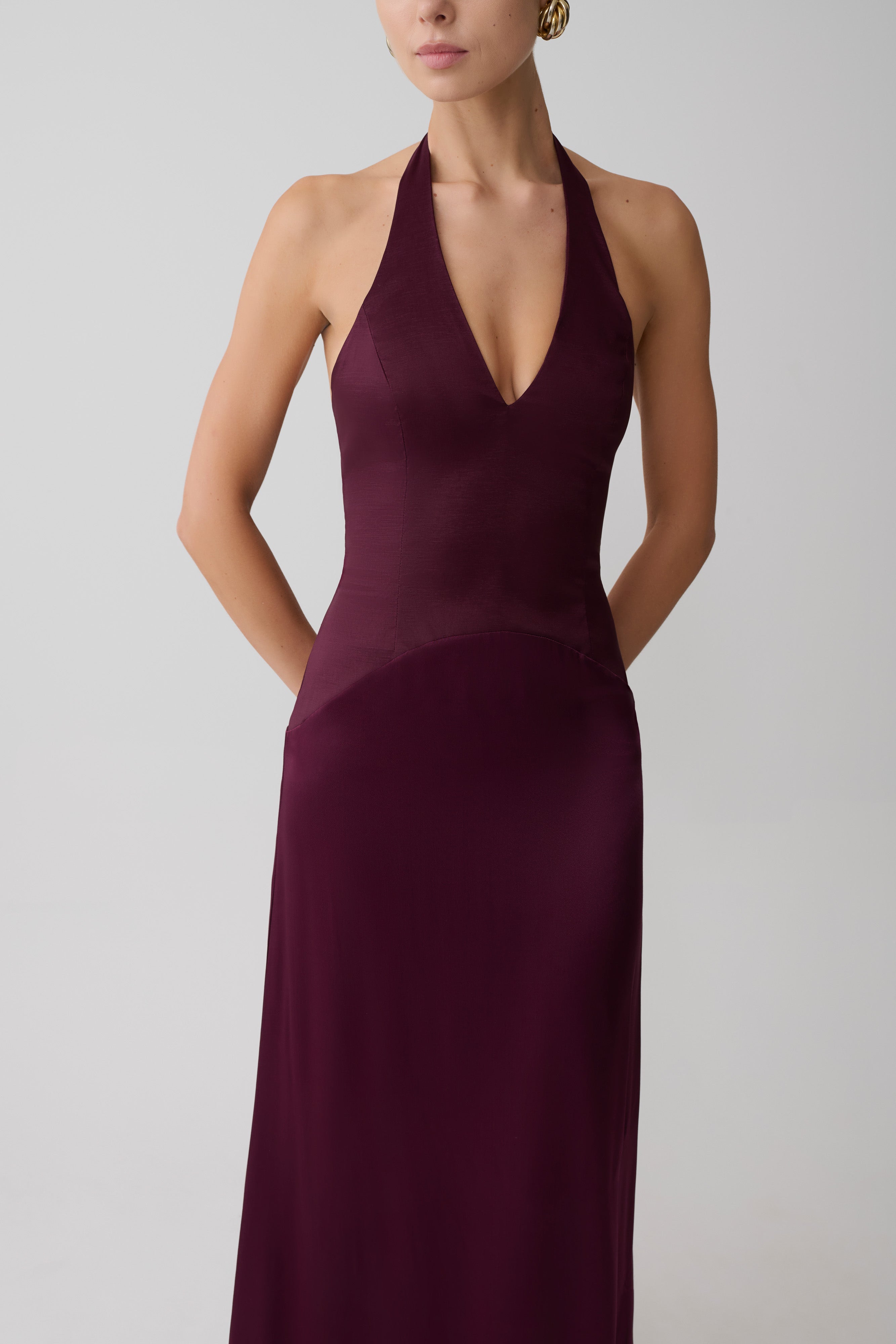 Maura Taffeta And Satin Maxi Dress
