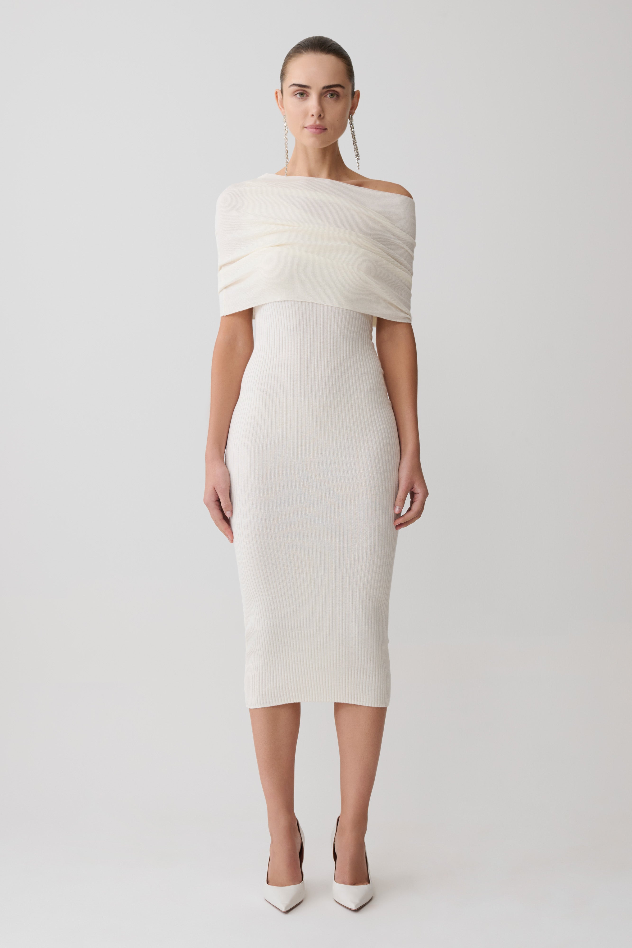 Zandie Cashmere Blend Knit Midi Dress