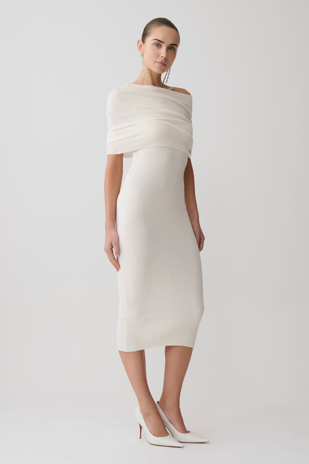 Zandie Cashmere Blend Knit Midi Dress