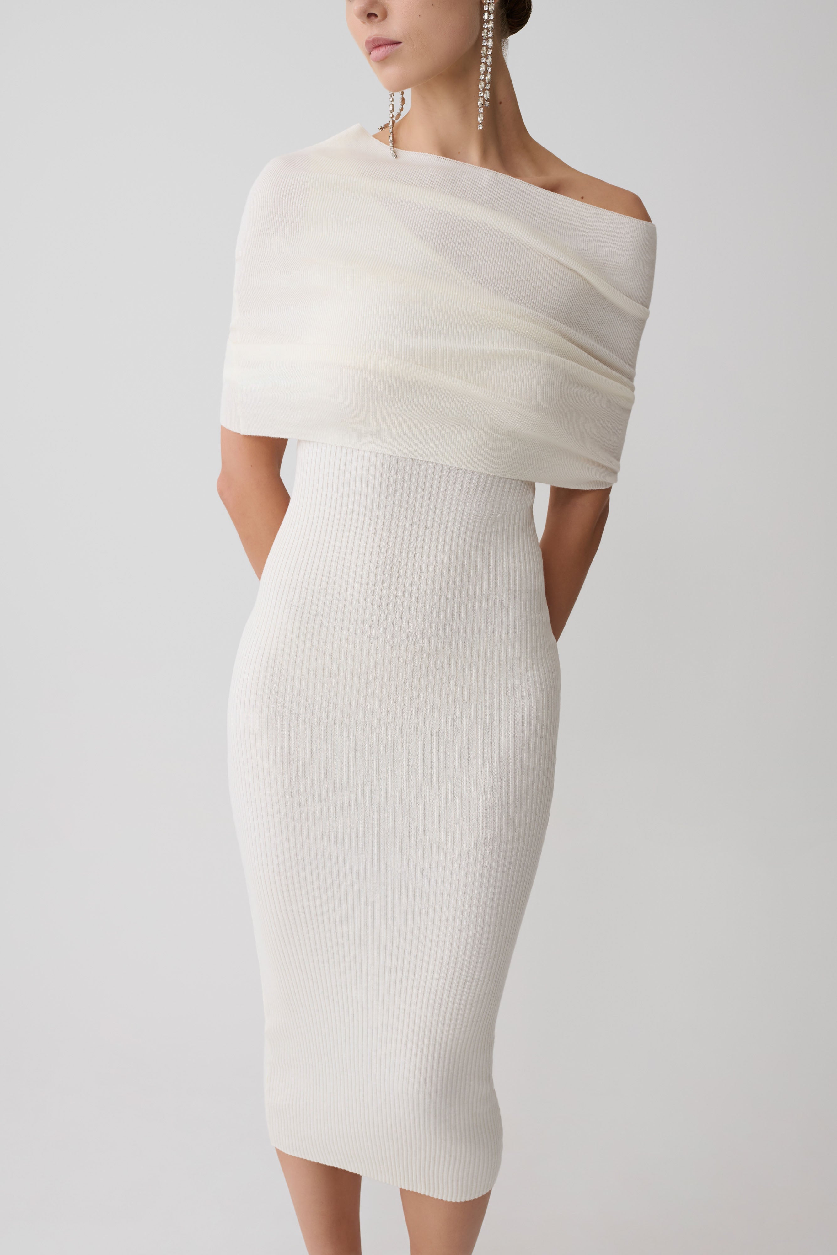 Zandie Cashmere Blend Knit Midi Dress
