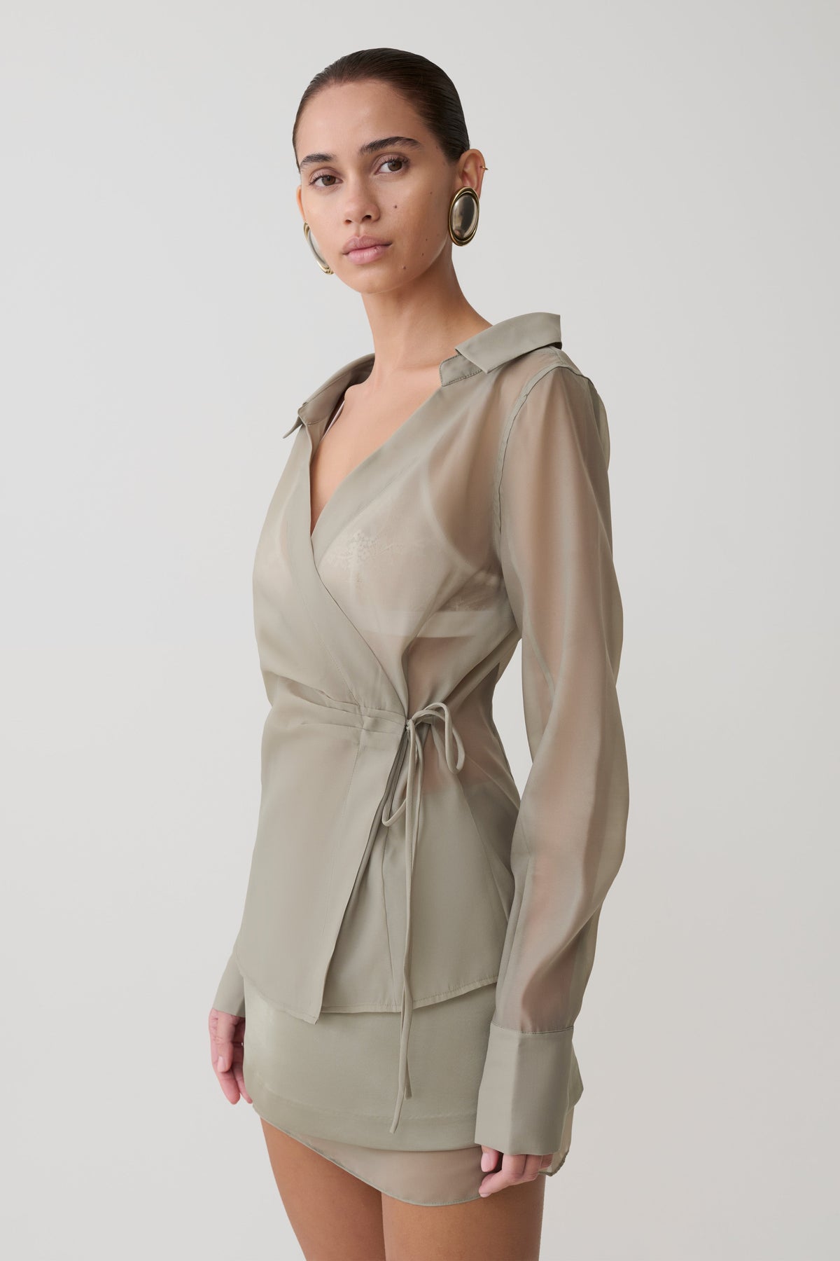 Frankie Organza Cross Over Shirt