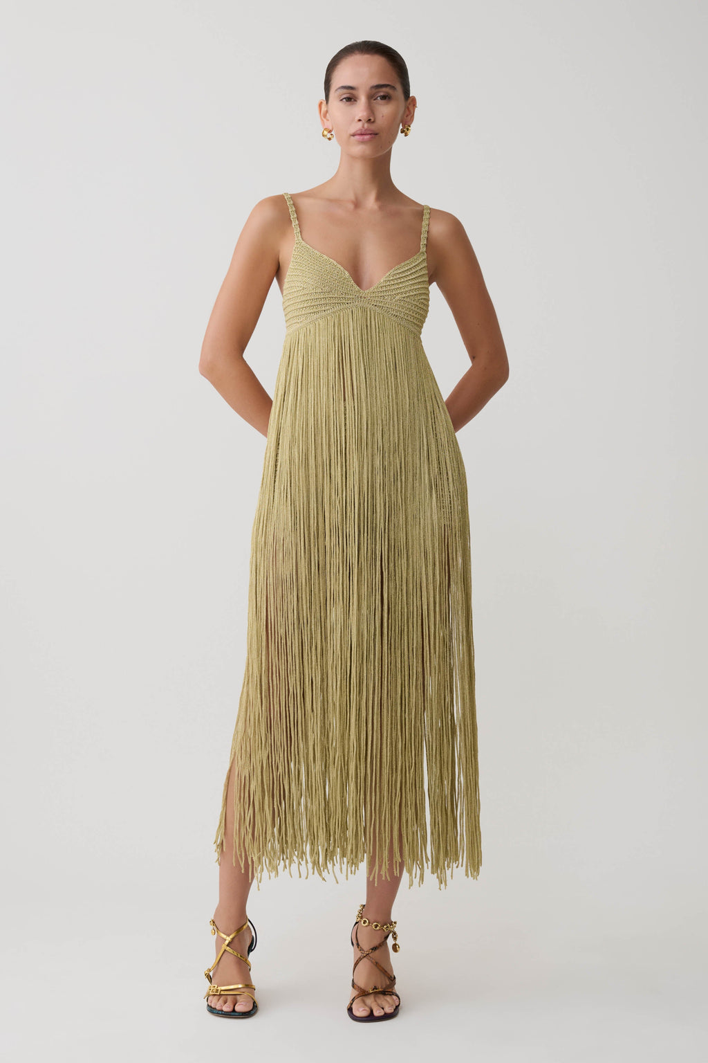 Renee Lurex Crochet Maxi Dress