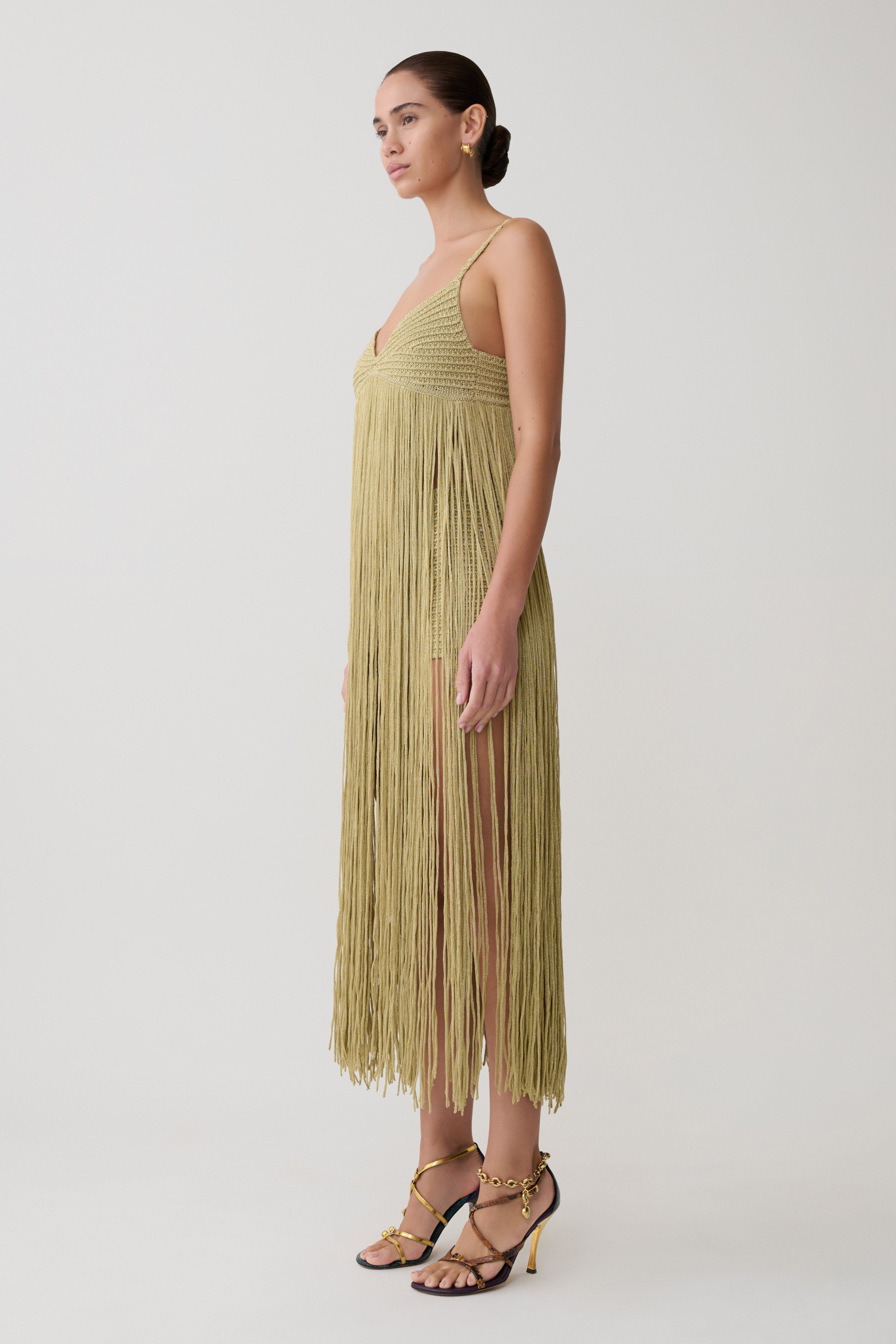 Renee Lurex Crochet Maxi Dress
