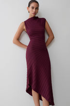 Milasandra Pleated Knit Dress