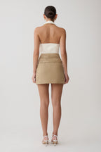 Calla Collared Sleeveless Halter Top in Ivory – Chic&Drifts