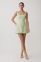Beth Tweed Mini Dress in Pastel Green – Chic&Drifts