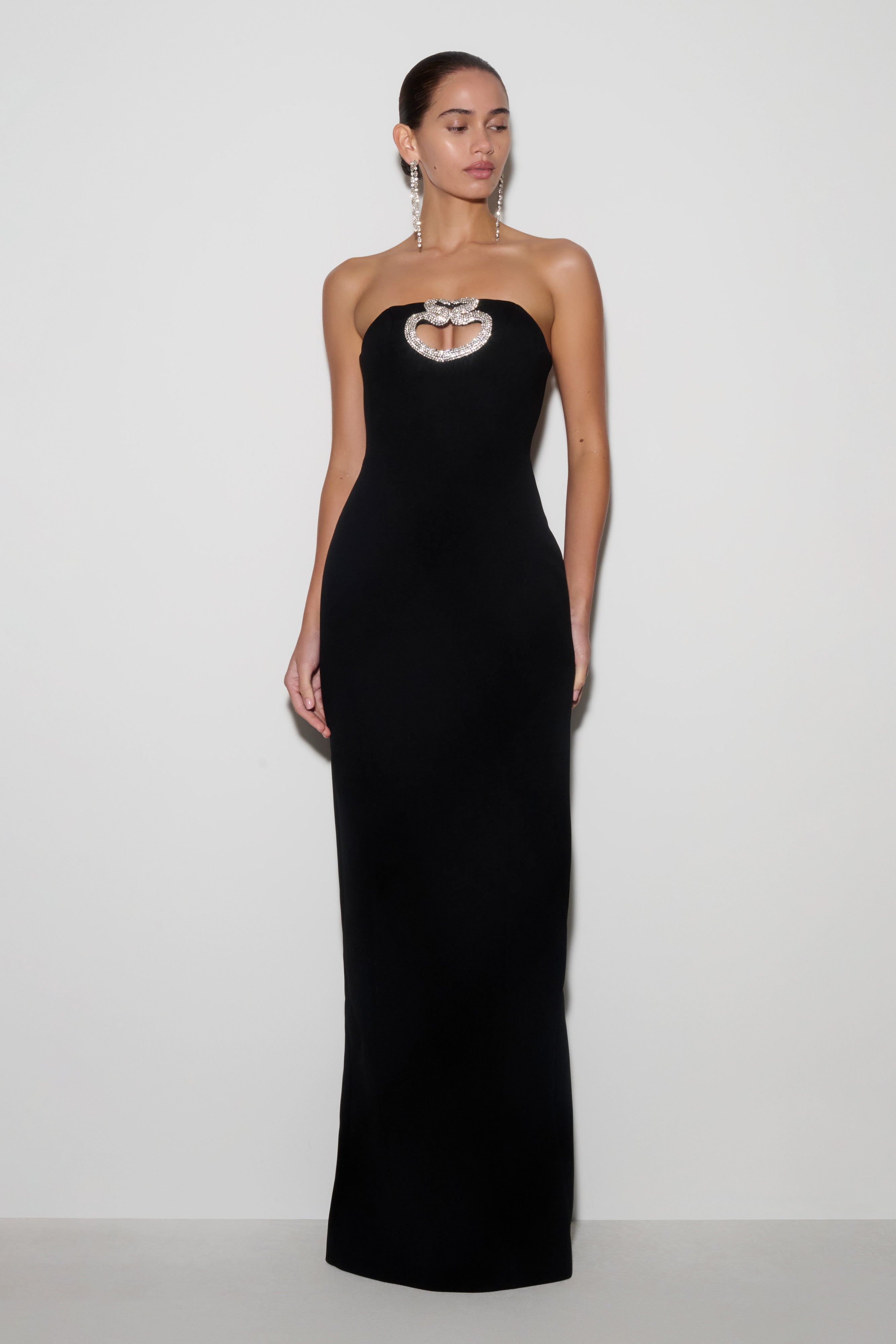 Hilda Embellished Strapless Maxi Dress