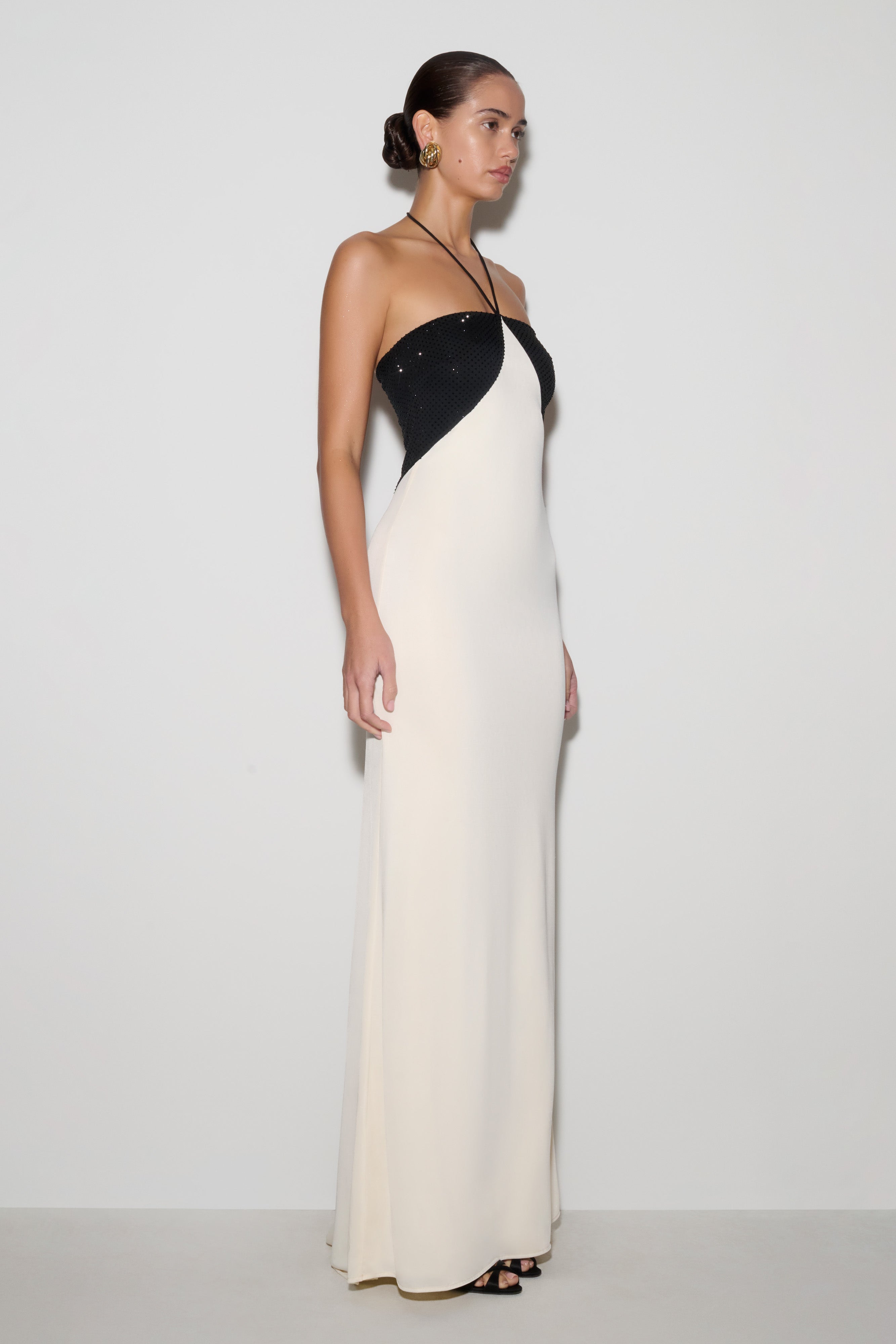 Hien Sequin Halter Maxi Dress