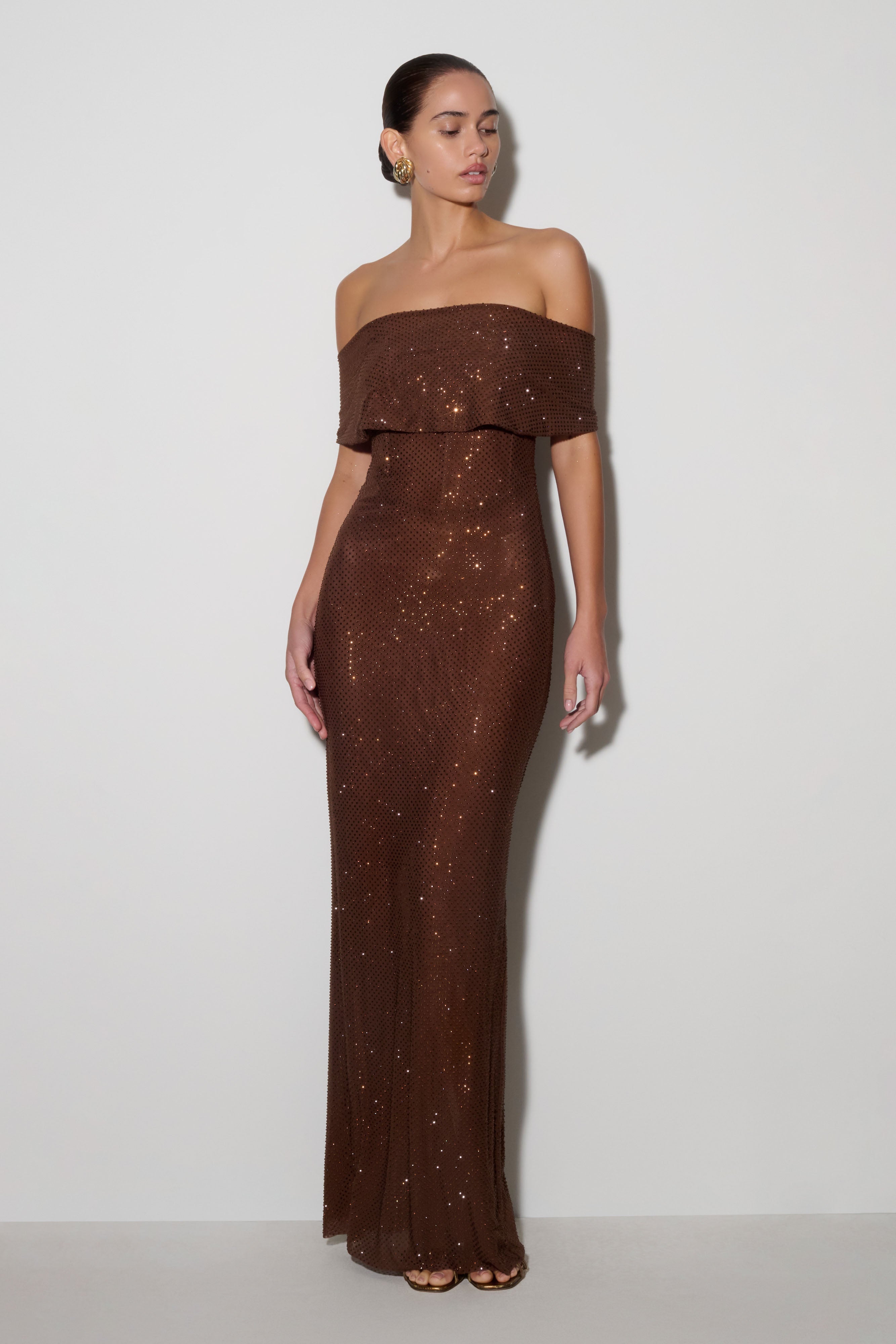 Phi Multi-Wear Cowl Diamante Maxi Dress