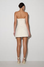 Lorrie Tweed Corset Mini Dress in White – Chic&Drifts