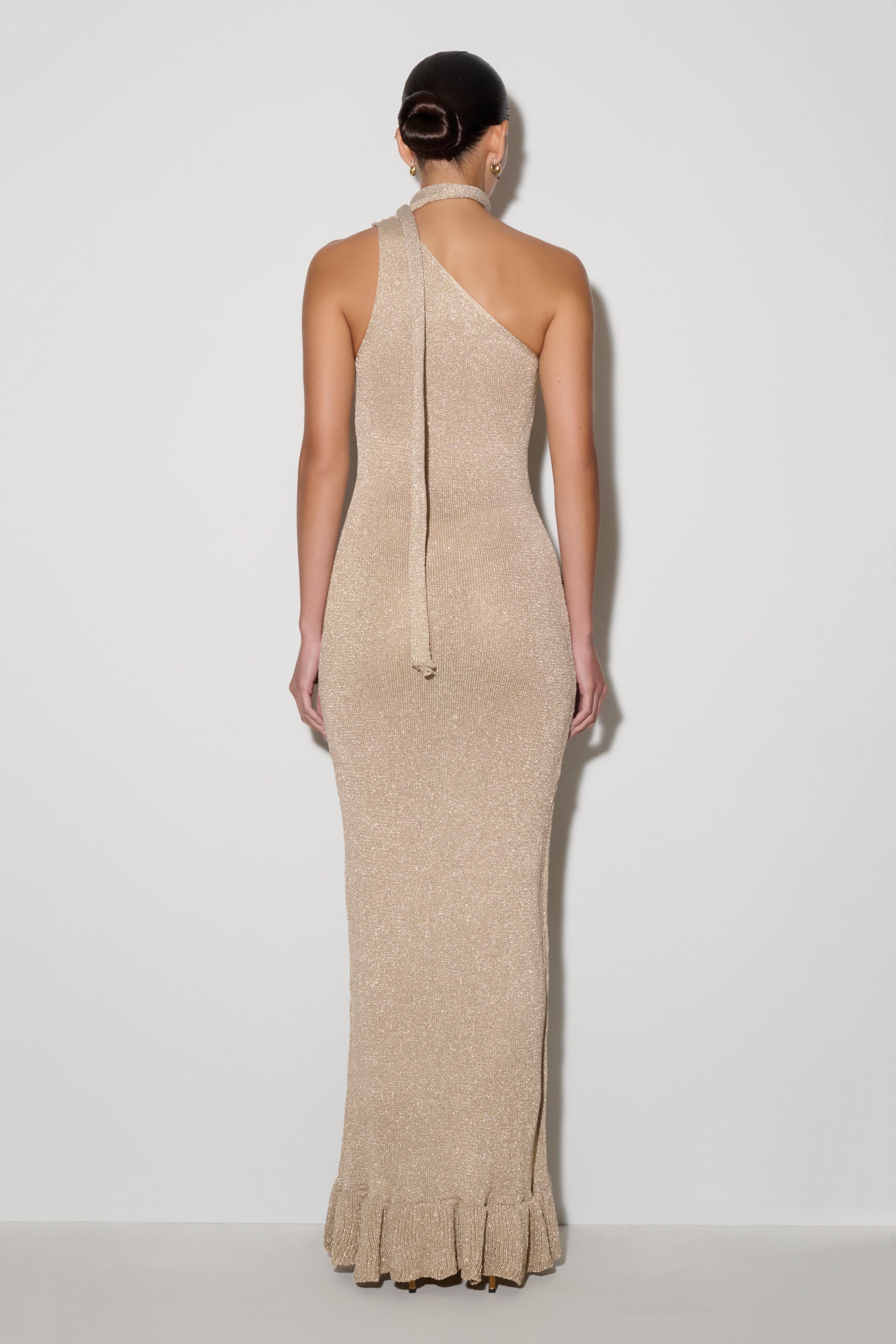 Celestino Floral Metallic Knit Maxi Dress in Gold – Chic&Drifts