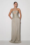 Juliette Pleated Chiffon Maxi Dress
