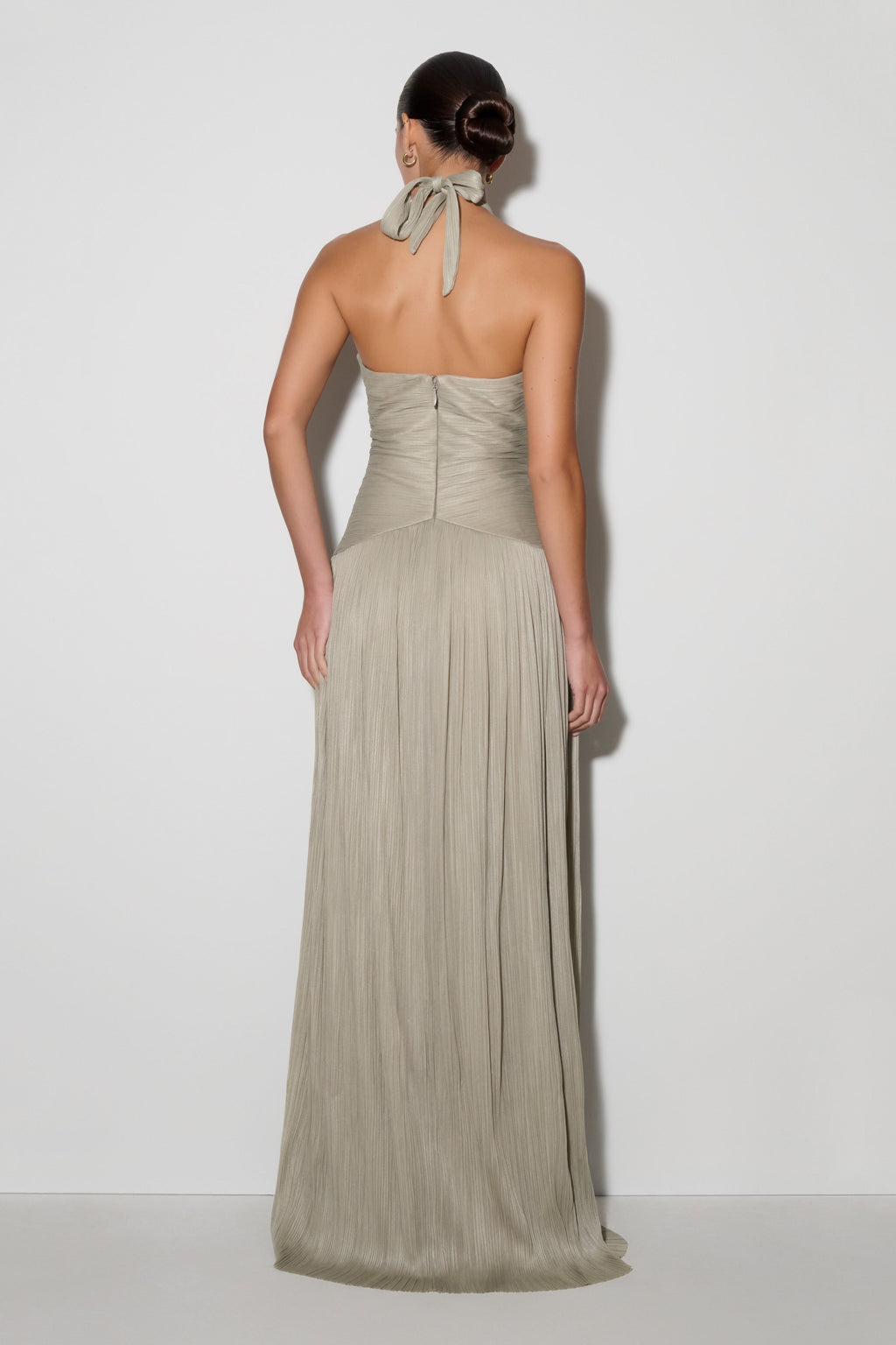 Juliette Pleated Chiffon Maxi Dress