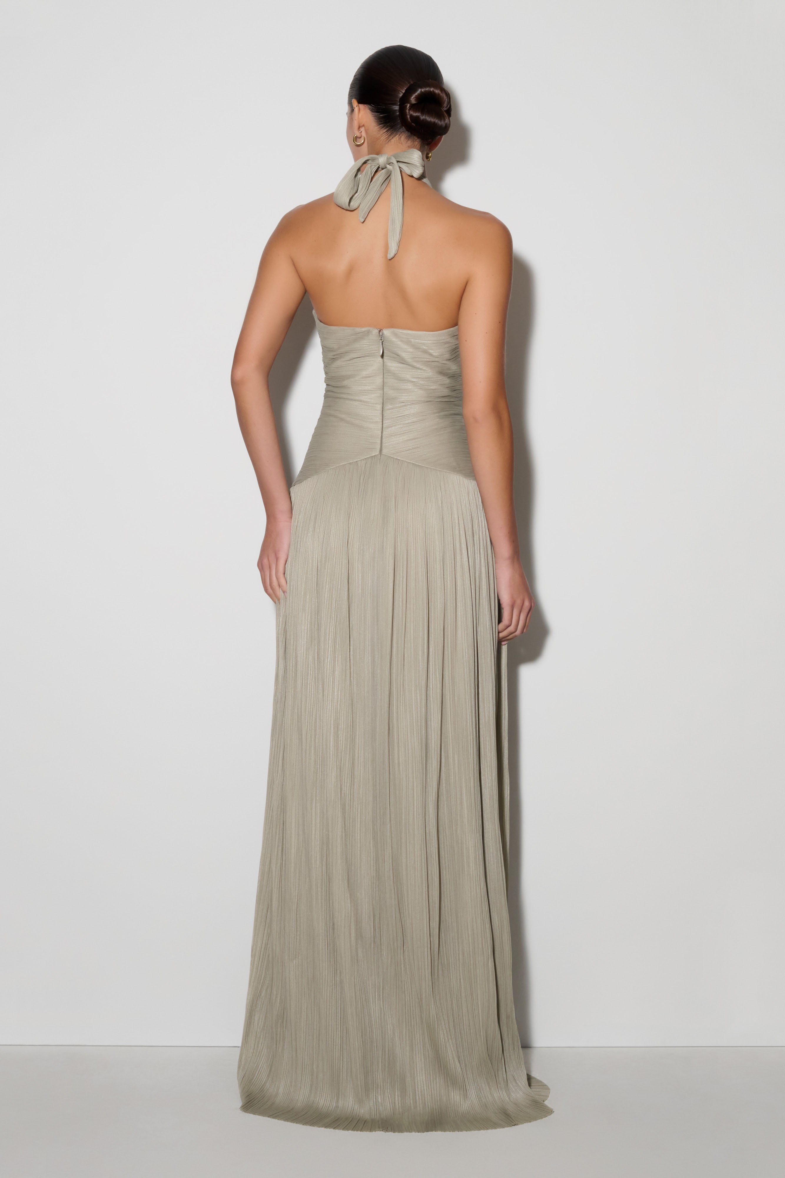 Juliette Pleated Chiffon Maxi Dress