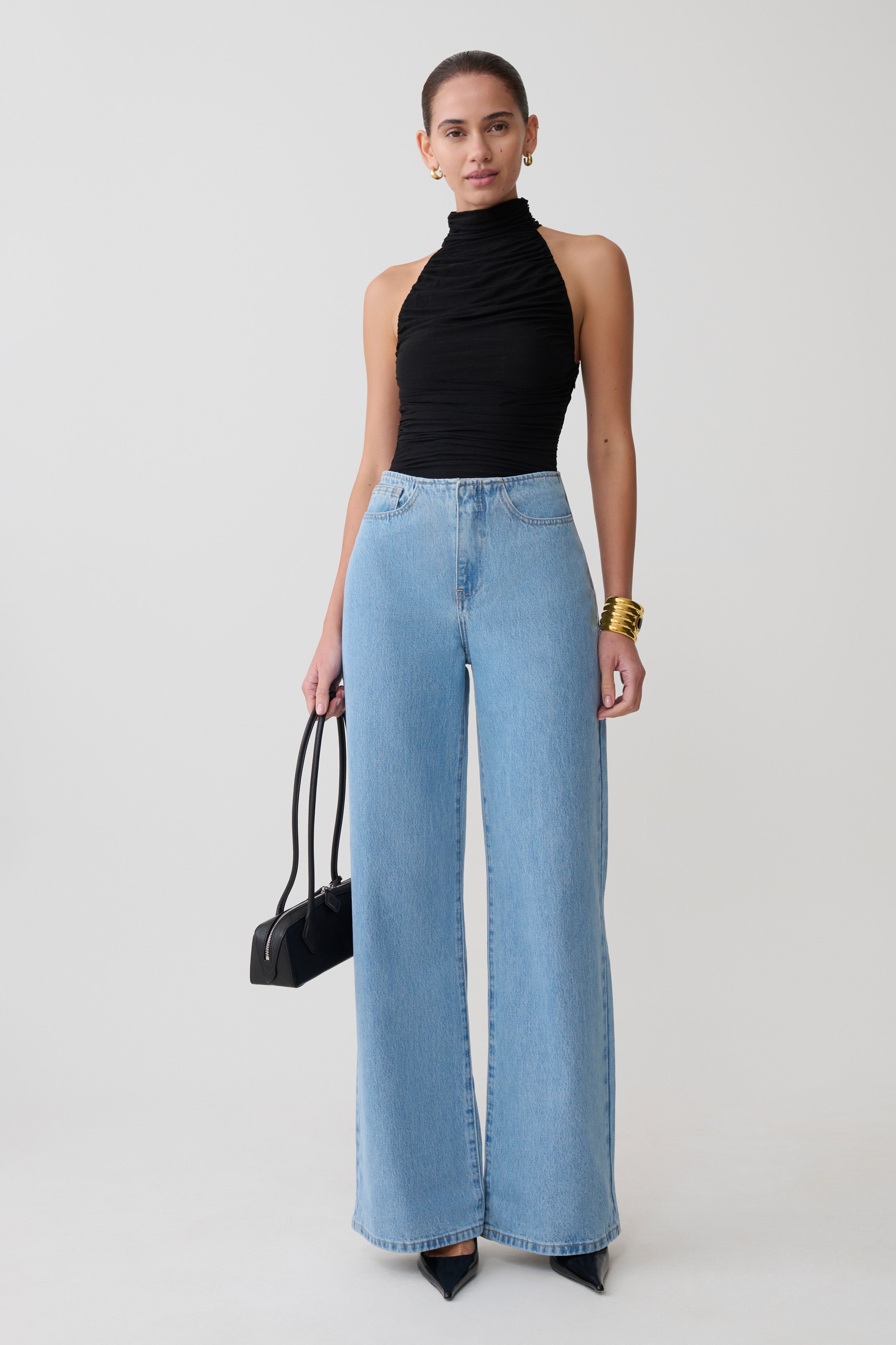 Caitlin Mid Rise Jeans in Classic Blue – Chic&Drifts