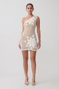 Barker Hand Crochet Knit Mini Dress