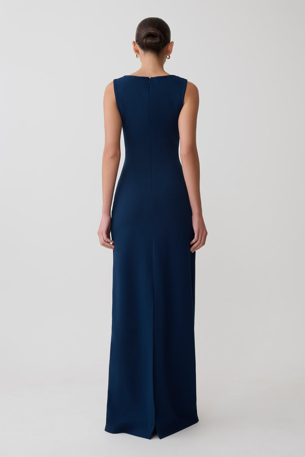 Rhea Detachable Cape Jersey Maxi Dress