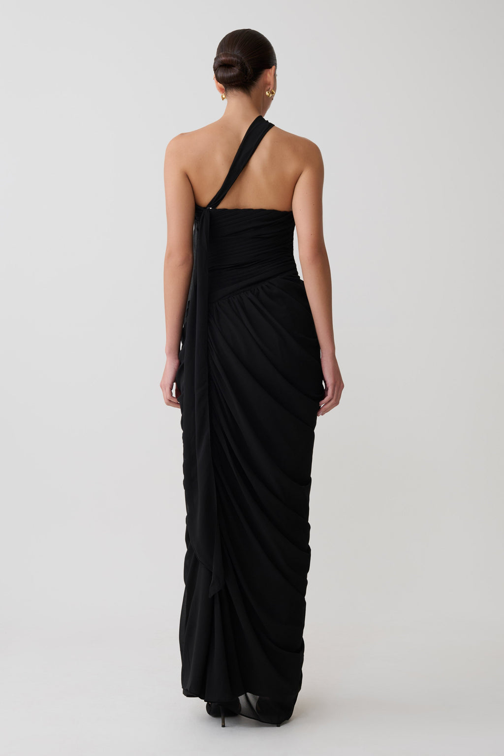 Micaela Chiffon Gathered Maxi Dress