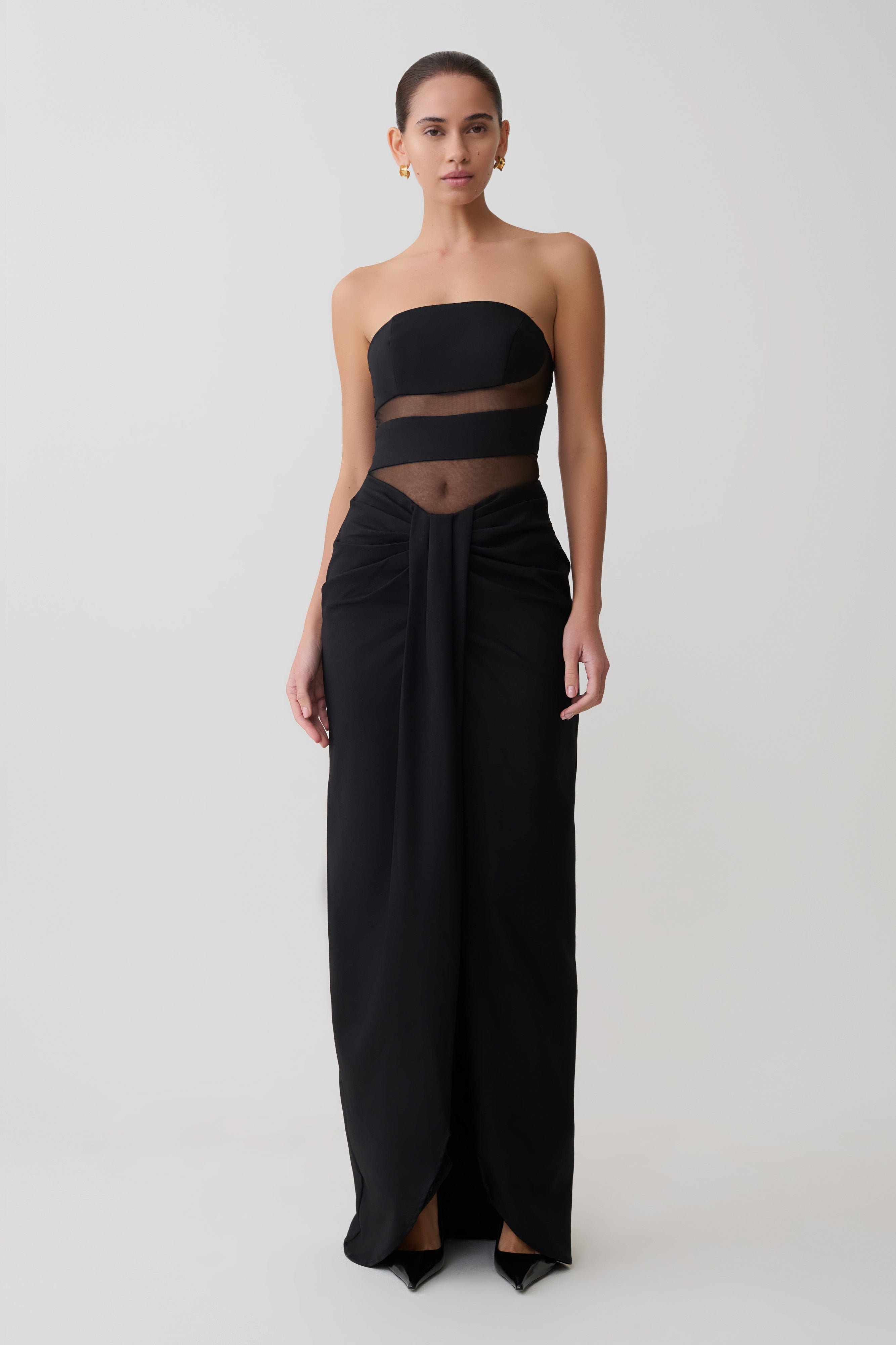 Paulina Cut Out Strapless Maxi Dress