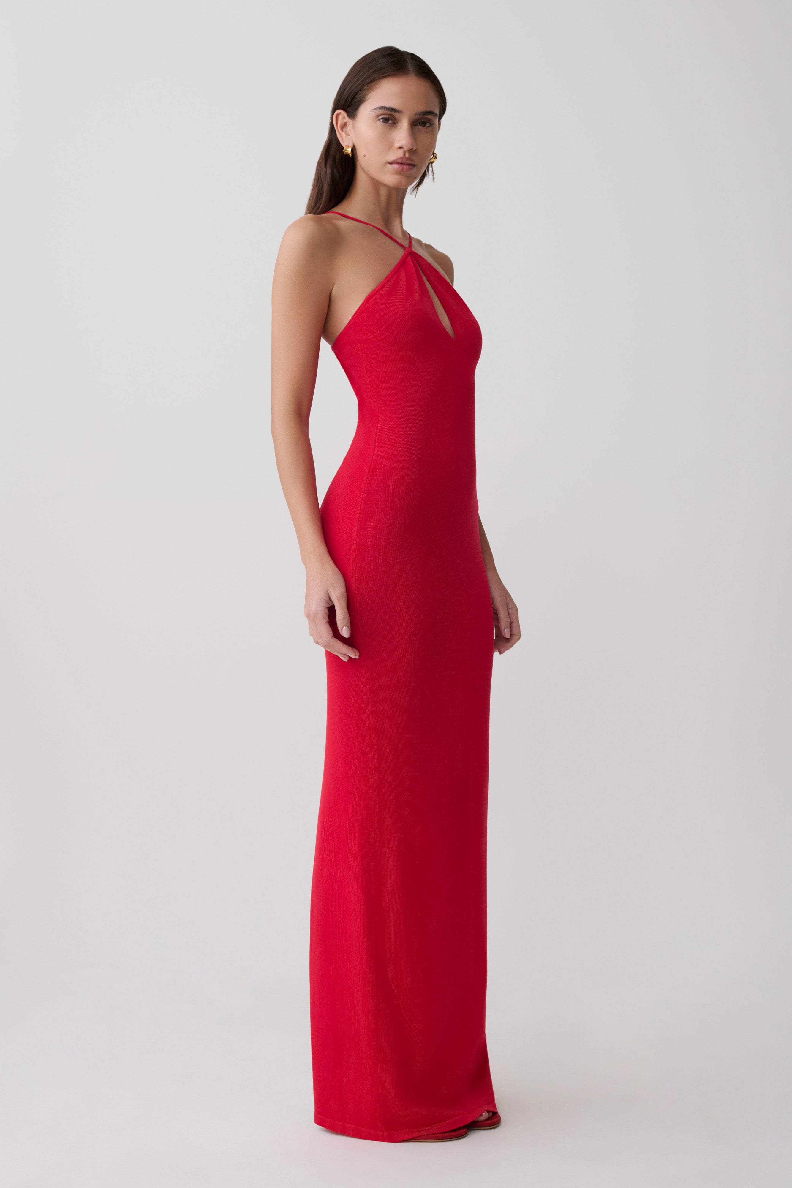 Ashtin Cross Front Knit Maxi Dress